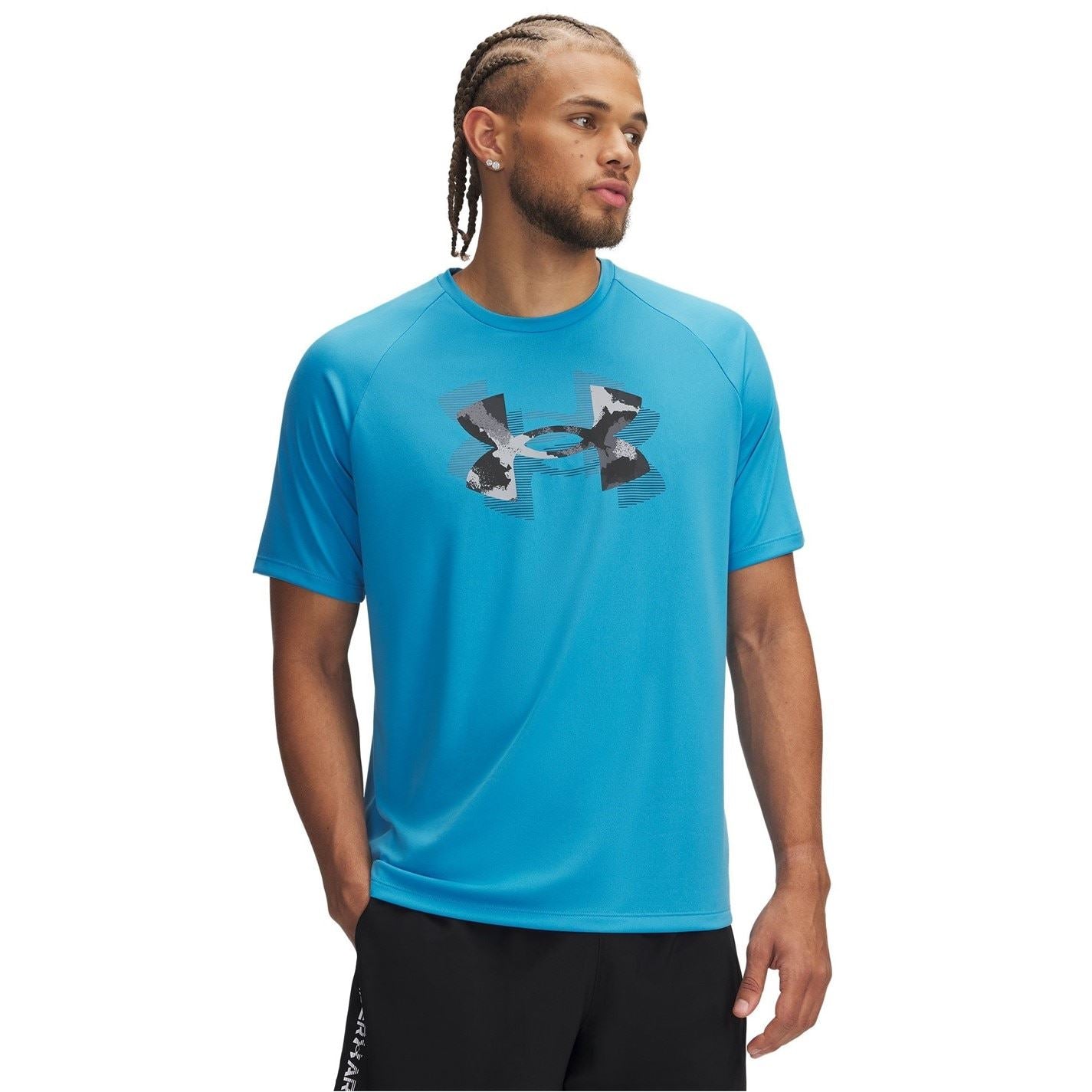 Under Armour Spring Tech Print Short Sleeve Performance Gym Top