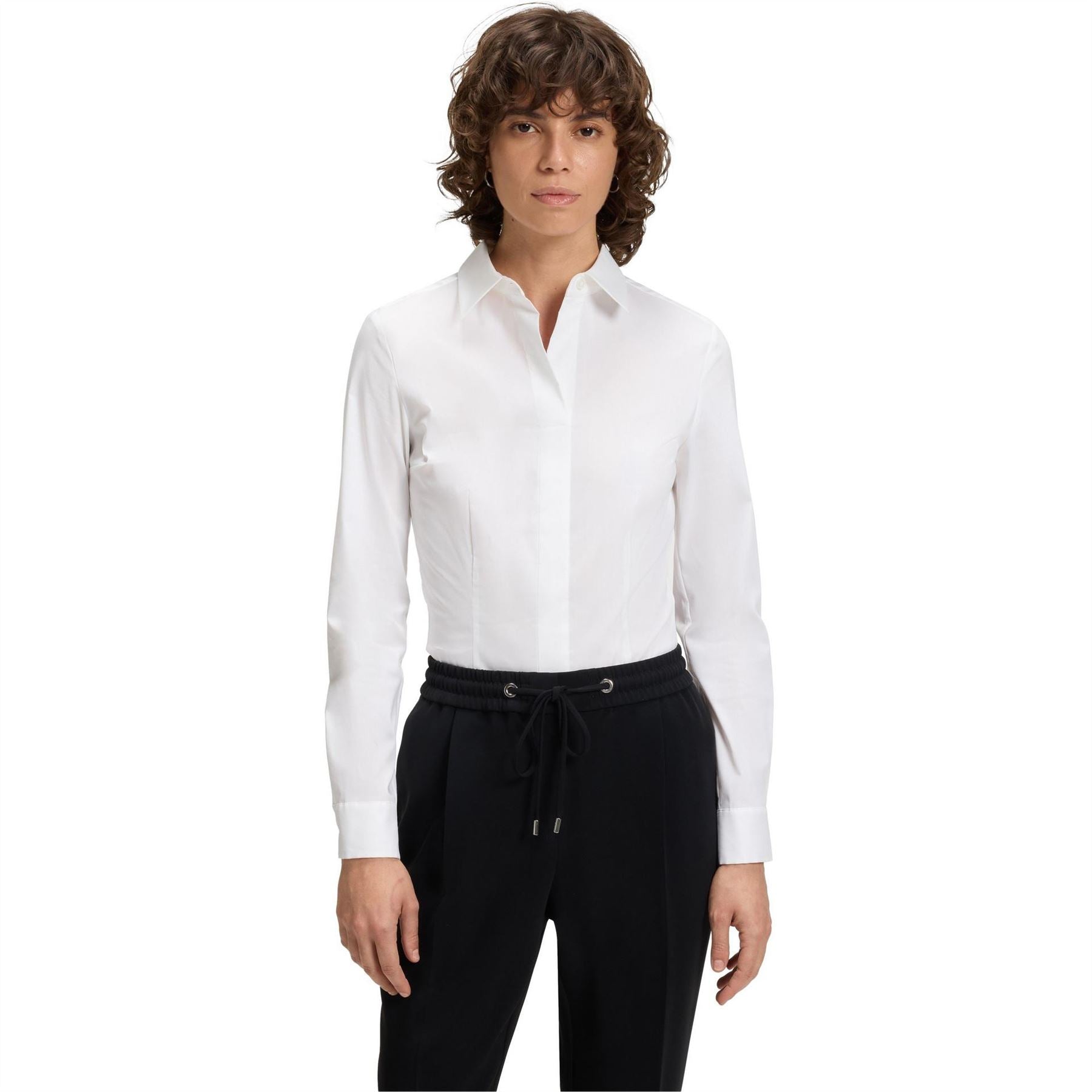 Boss Collared Neck Long Sleeve Regular Fit Shirt