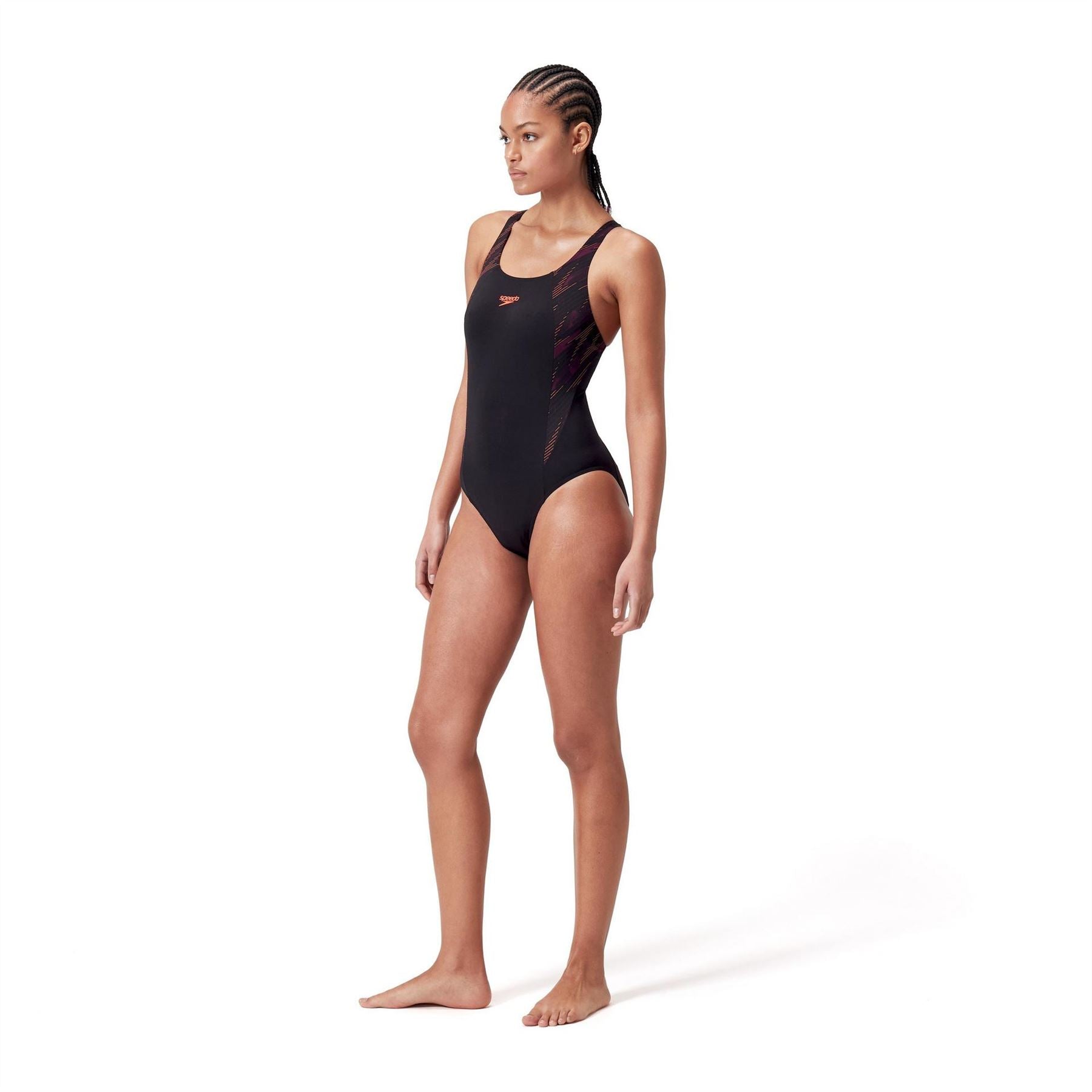 Speedo Hyper Boom Stripe Patterned Swimsuit