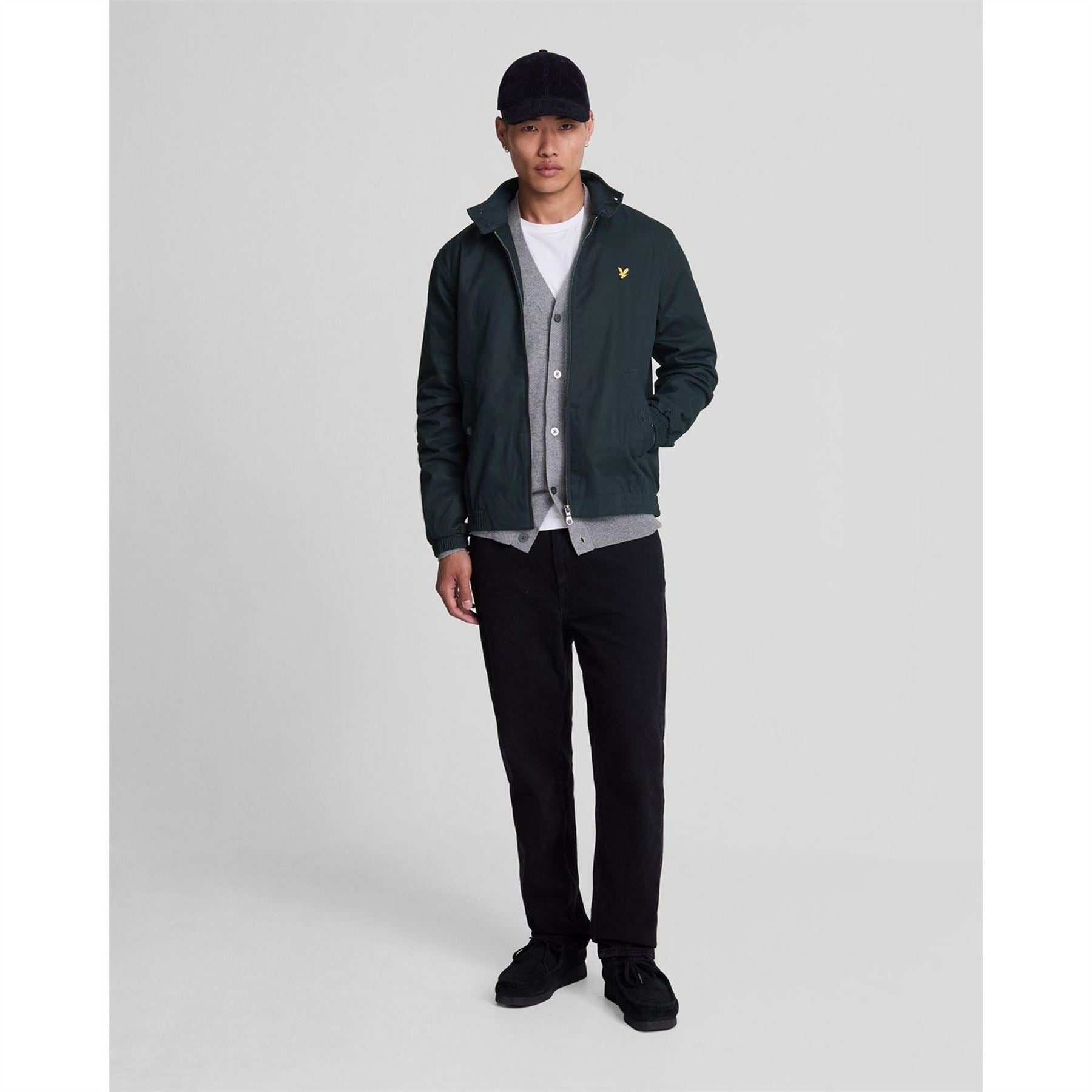 Lyle and Scott  Classic Funnel Neck Long Sleeve Zip Harrington Jacket