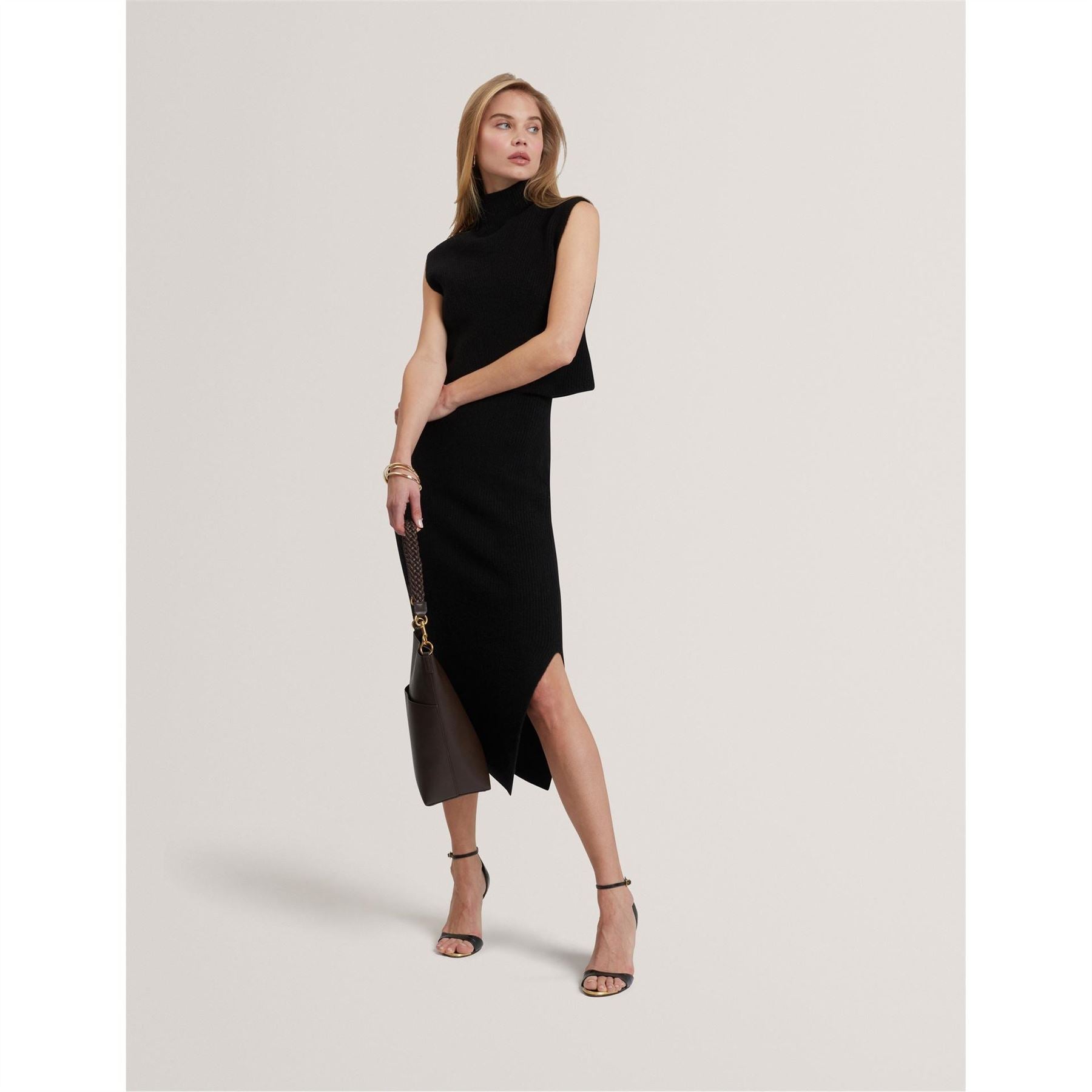 Ted Baker 
Regular Fit Mock Neck Sleeveless Midi Dress