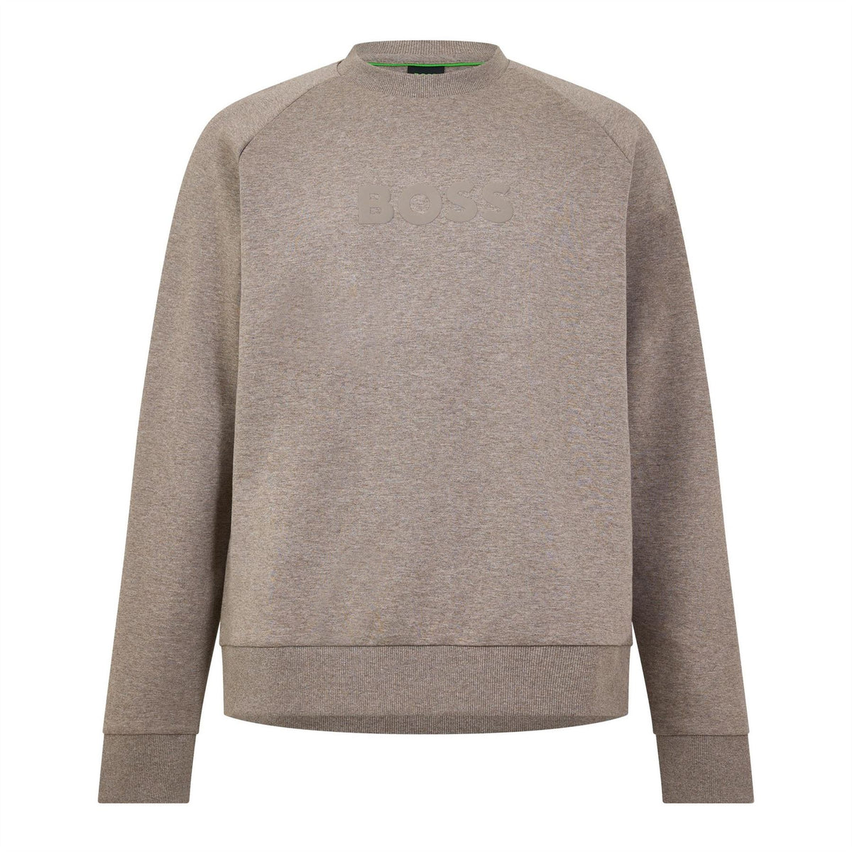 Boss Wordmark Printed Logo Crew Neck Raglan Sleeve Sweatshirt