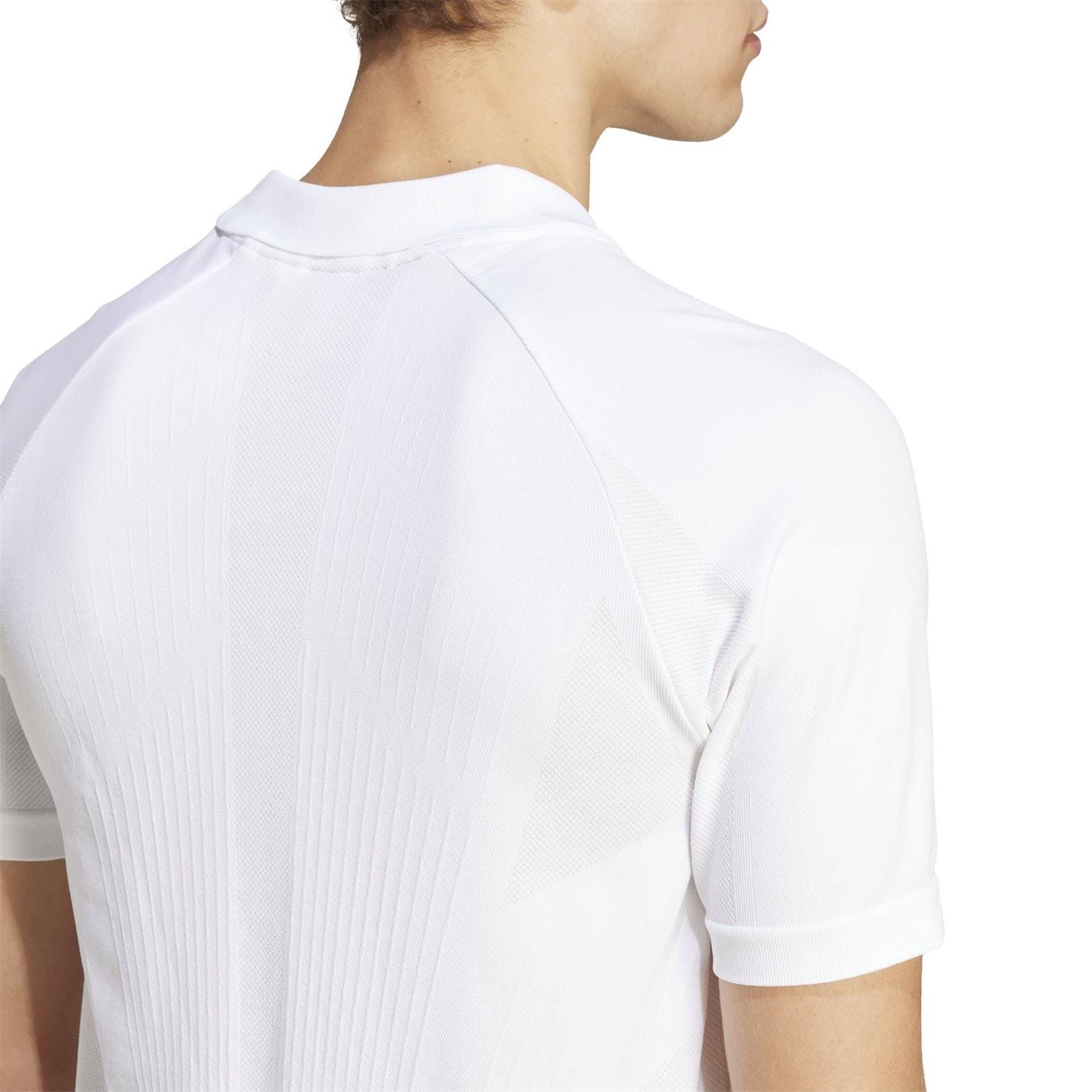 adidas Mens Tennis Pro Seamless Aeroready Freelift Polo Shirt