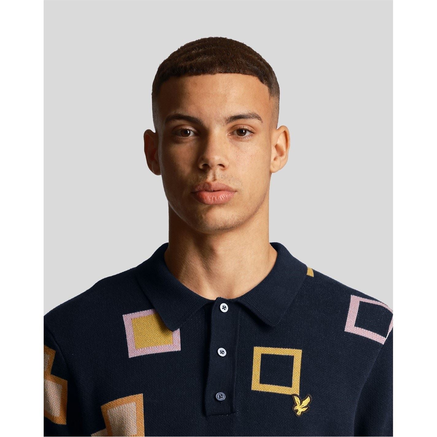 Lyle and Scott Square Knit Regular Fit Polo Shirt