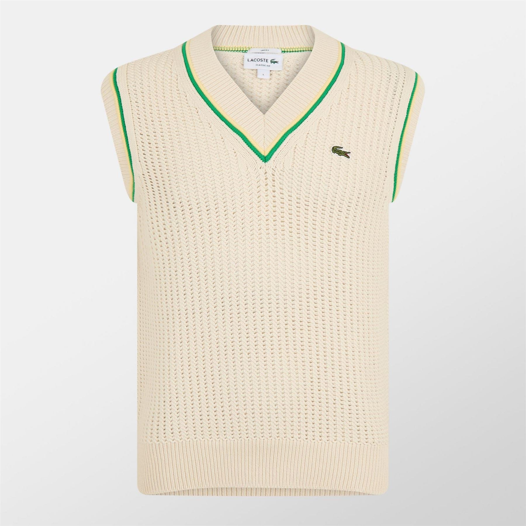 Lacoste Cricket Relaxed Fit Ribbed Gilet