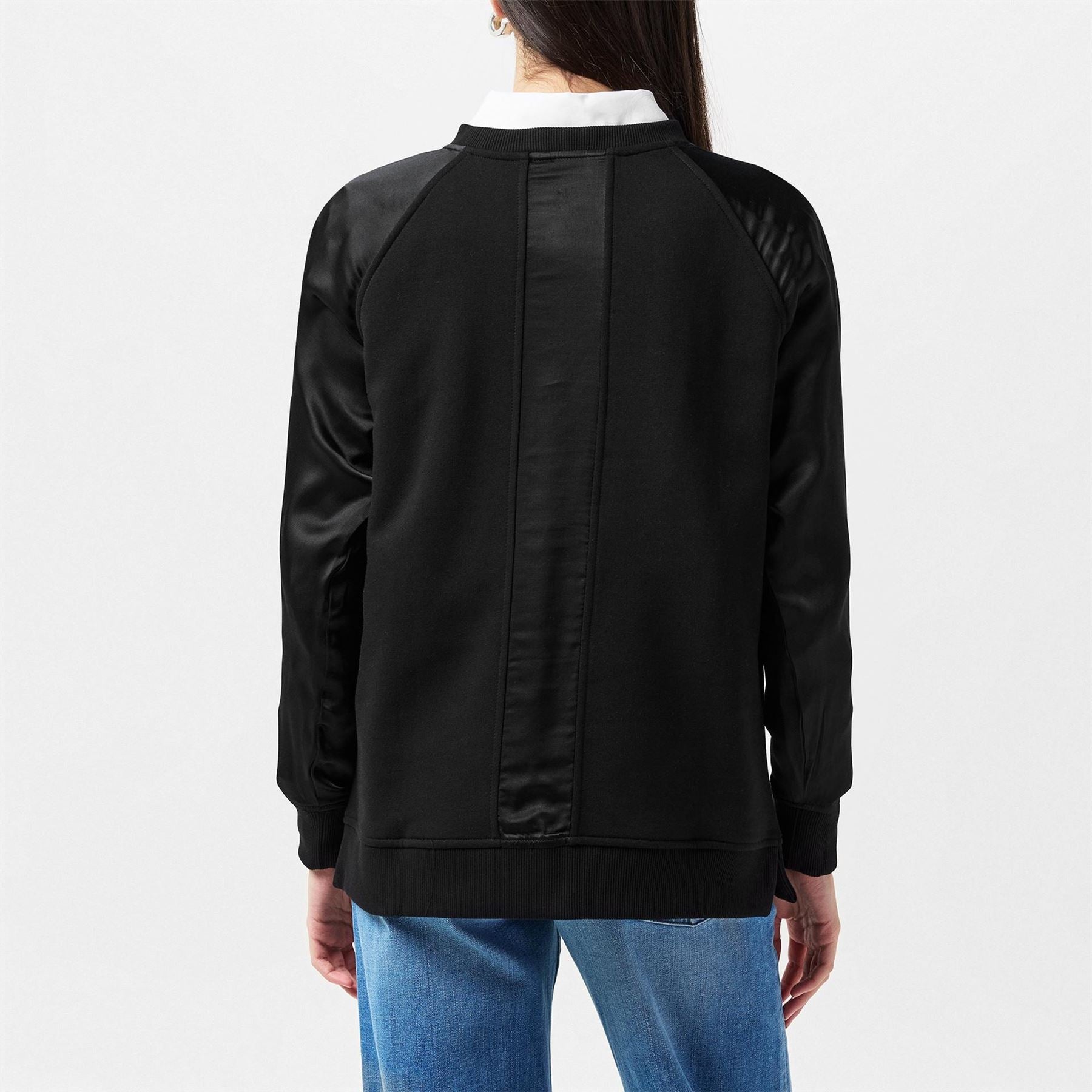 Great Plains Satin Crew Neck Relaxed Fit Sweatshirt