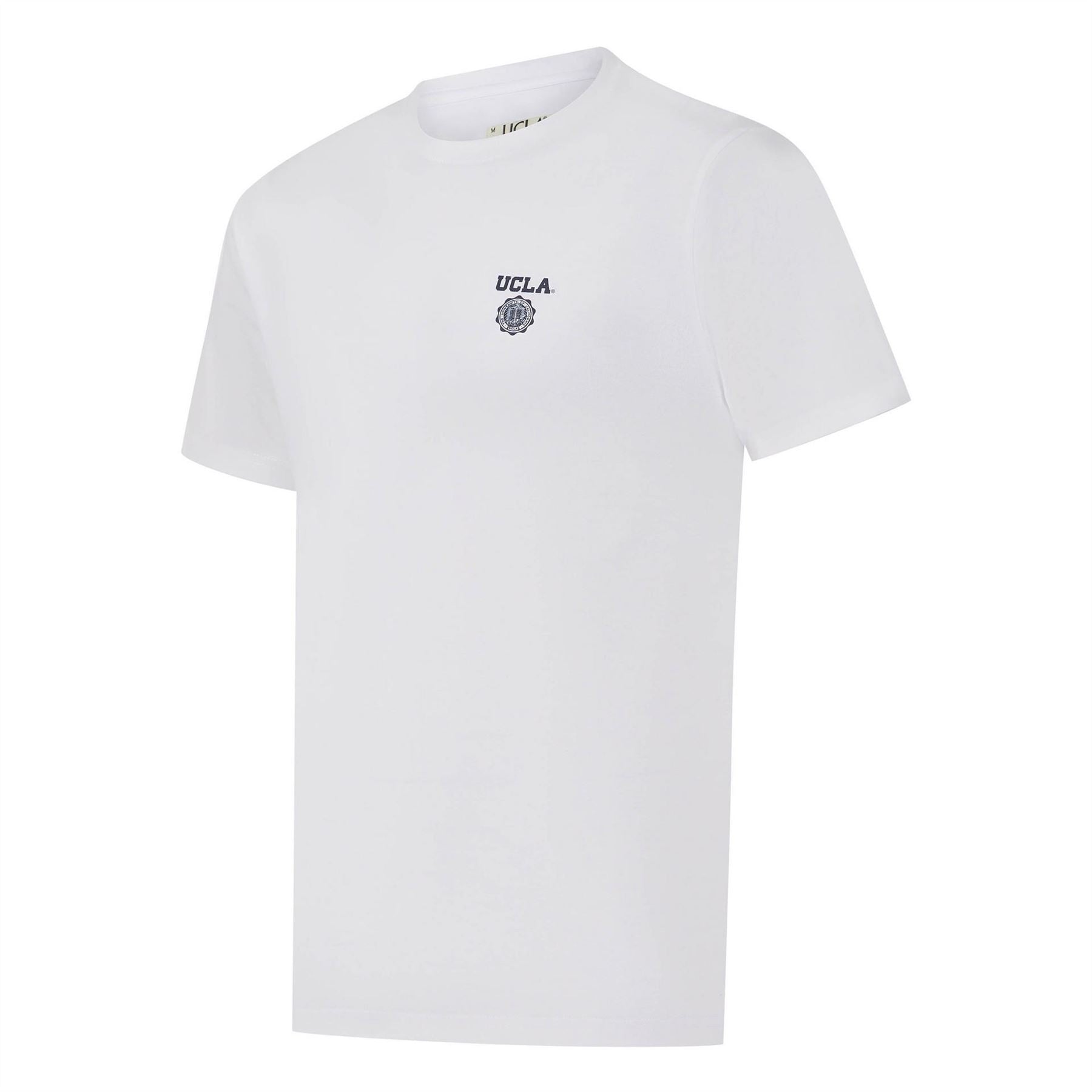 UCLA Logo Print Embroidered Regular Fit Short Sleeve Crew Neck T-Shirt