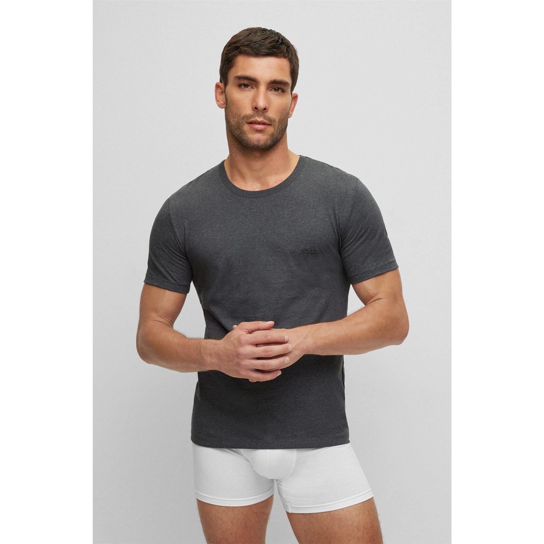 Boss BOSS Bodywear 3 Pack Premium Cotton T Shirts   Crew Neck