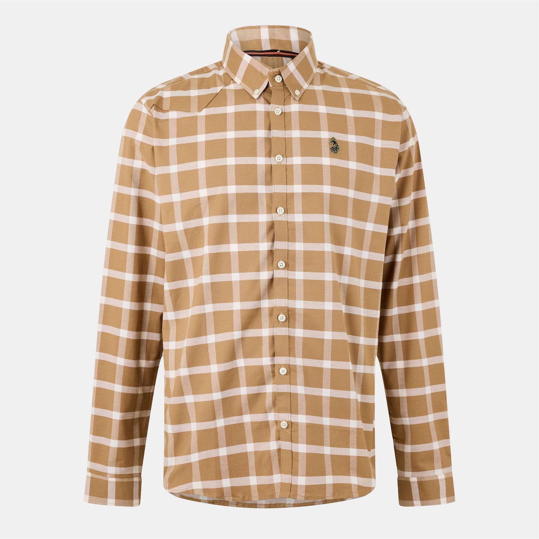 Luke Regular Fit Long Sleeve Button Down Collar Shirt