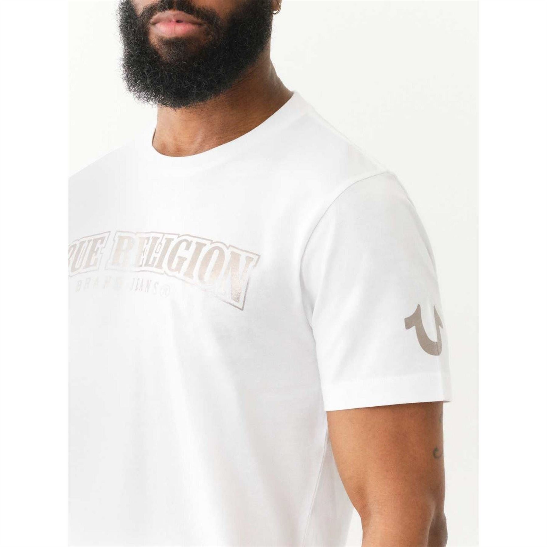 True Religion Crew Neck Lettering Regular Fit T-Shirt
