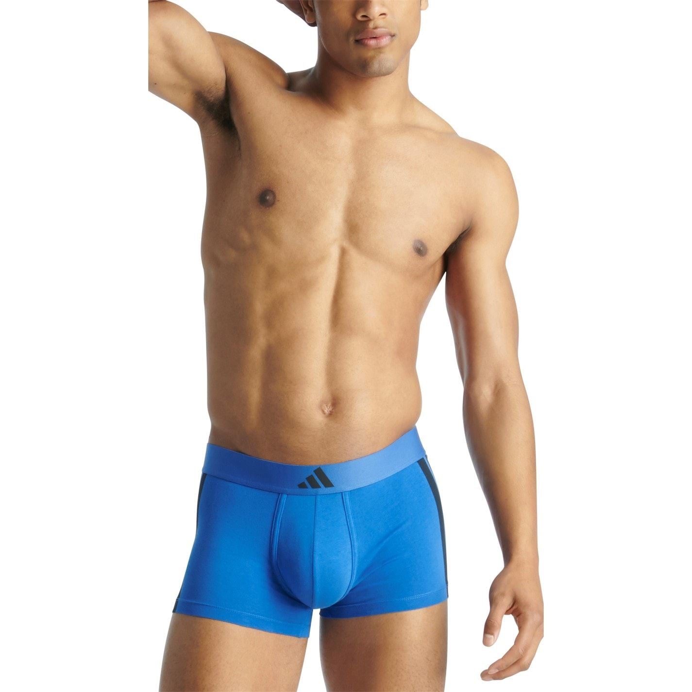 adidas 2 Pack Stripe Patterned Boxer Brief