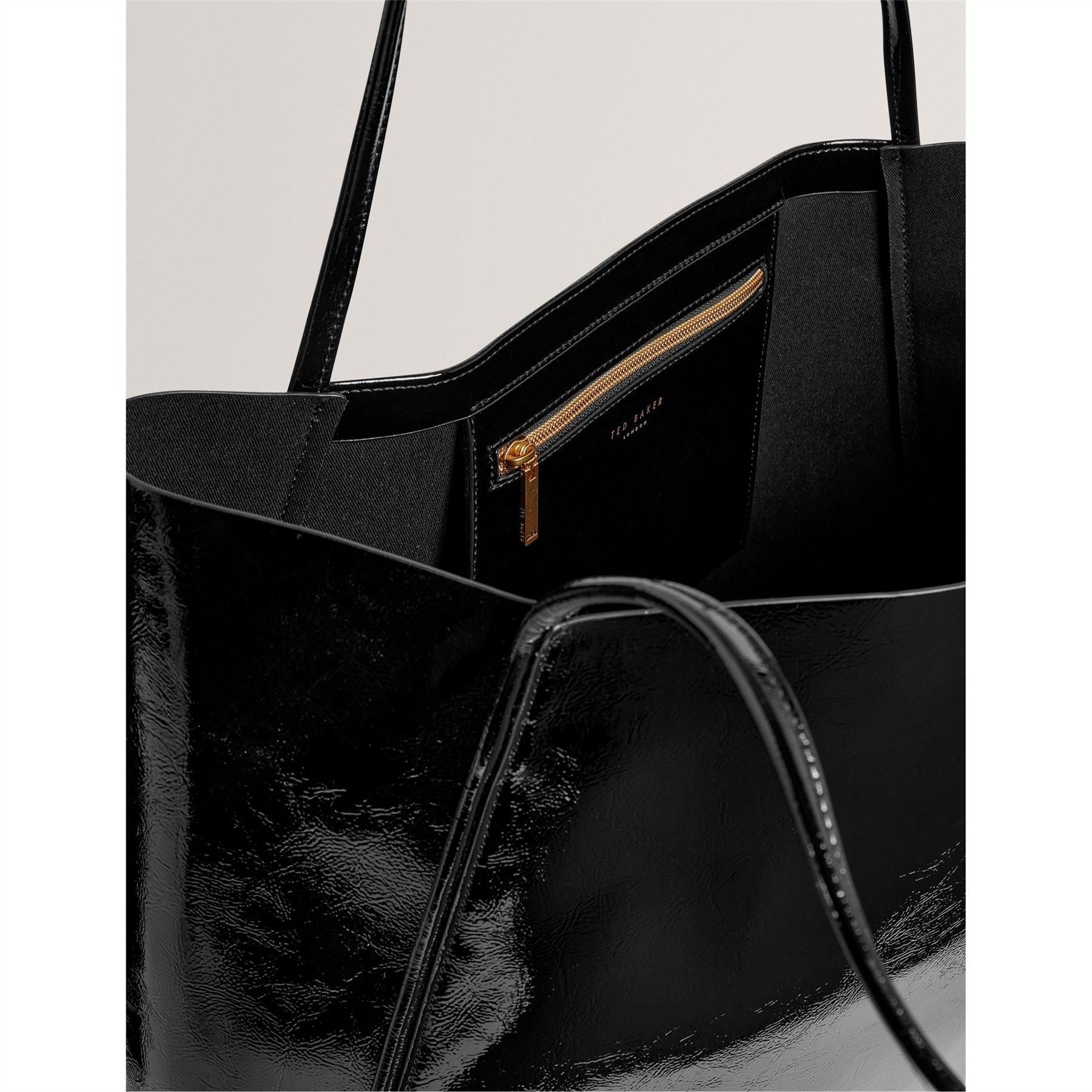 Ted Baker Slouch Trapezoid Shaped Tote with Gold Tone Hardware