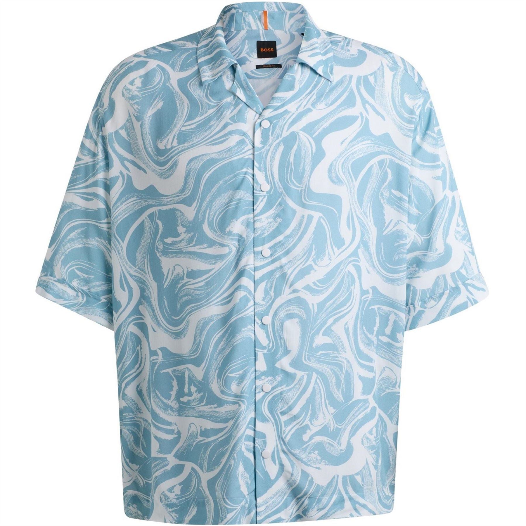 Boss Lapis 3 Patterned Short Sleeve Shirt