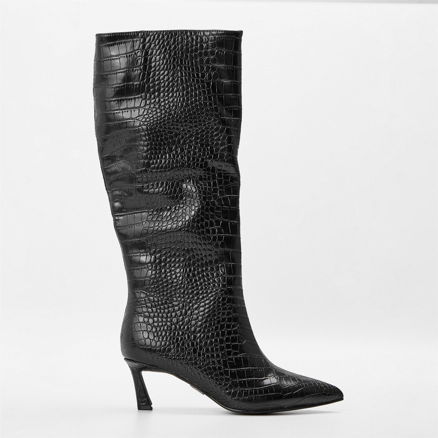 Steve Madden Lavan Knee High Boots with Flared Heel