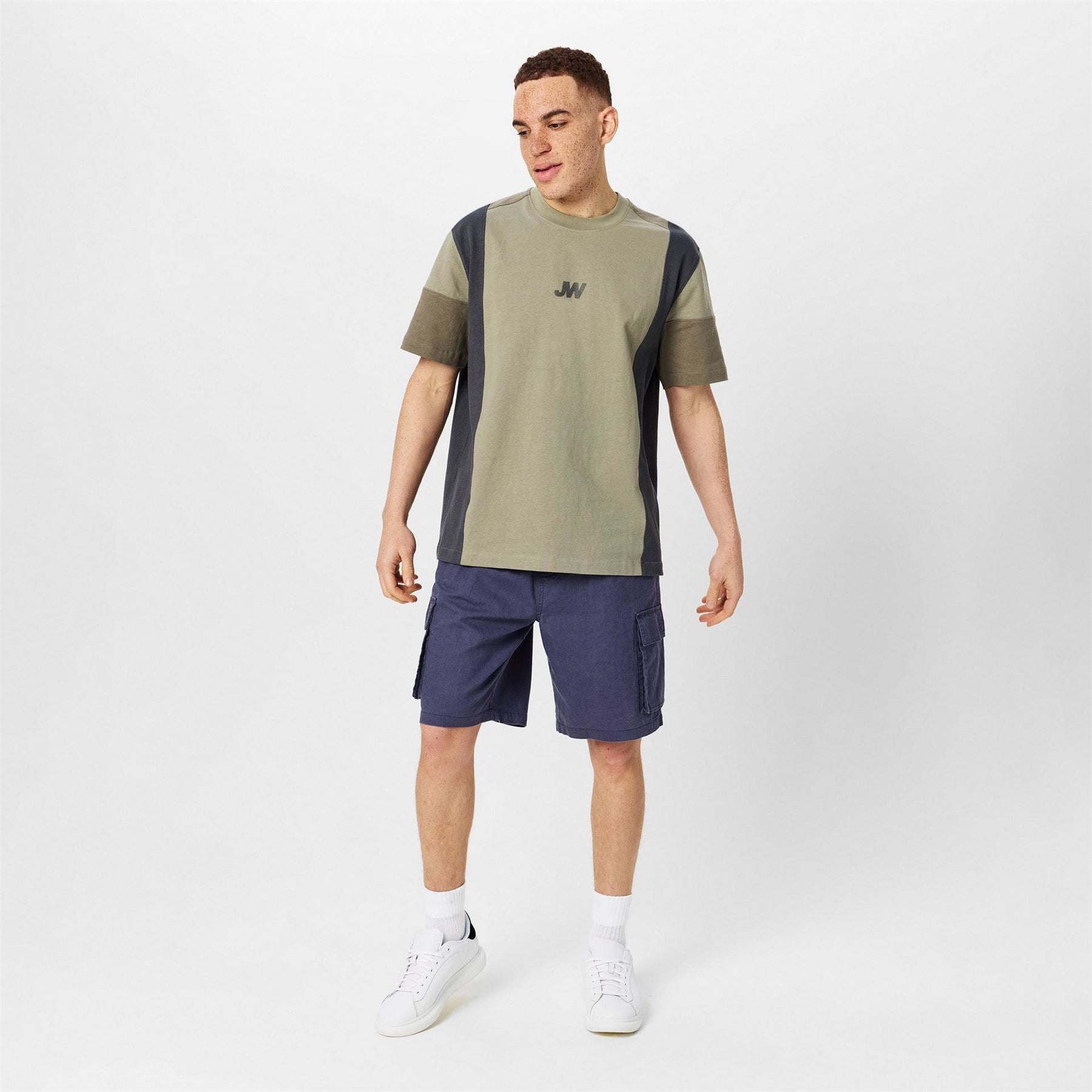 Jack Wills Sport Regular Fit Short Sleeve Crew Neck Color Block T-Shirt
