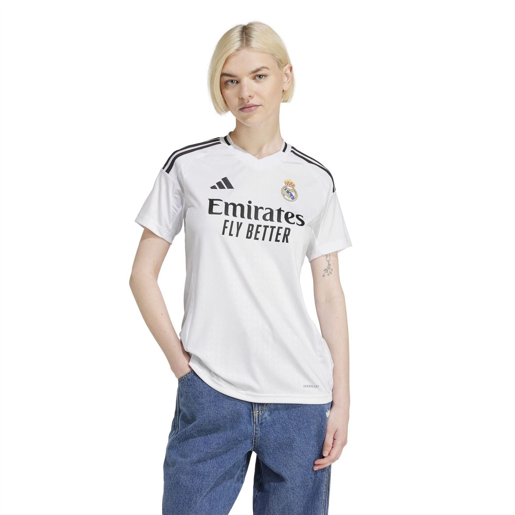 adidas Jersey Raglan Sleeve V-Neck Competition T-Shirt
