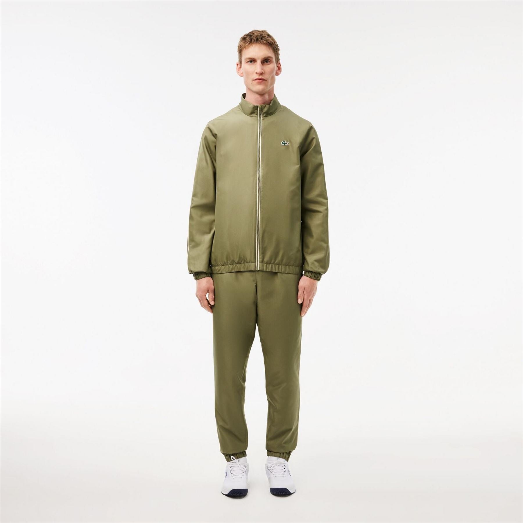 Lacoste Crocodile Print Zip Neck Long Sleeve Full Tracksuit
