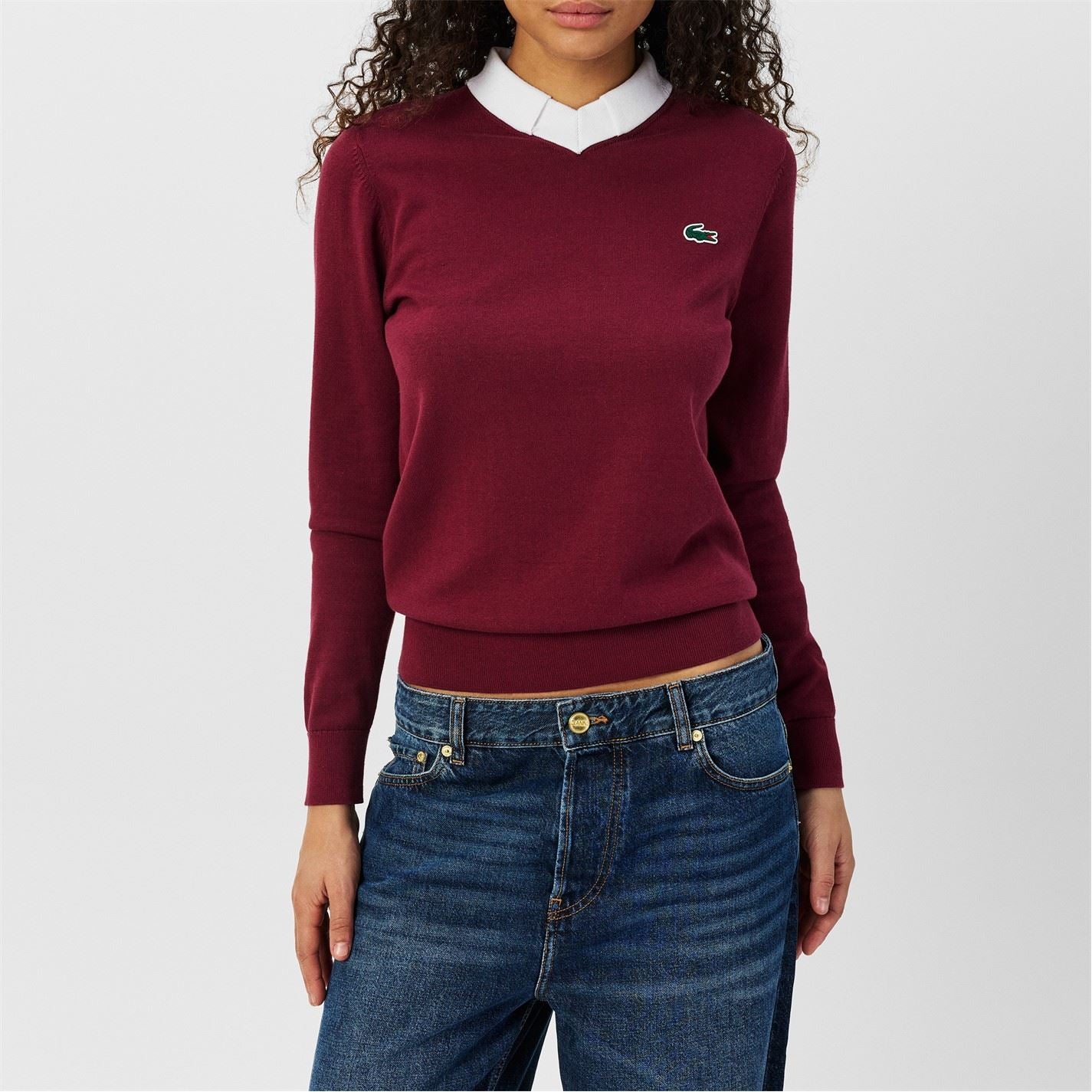 Lacoste Crocodile Print Regular Fit Long Sleeve Sweater