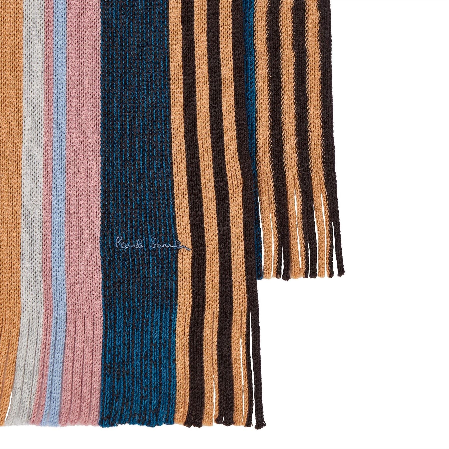 Paul Smith Twisted Stripe Wool Knitted Scarf
