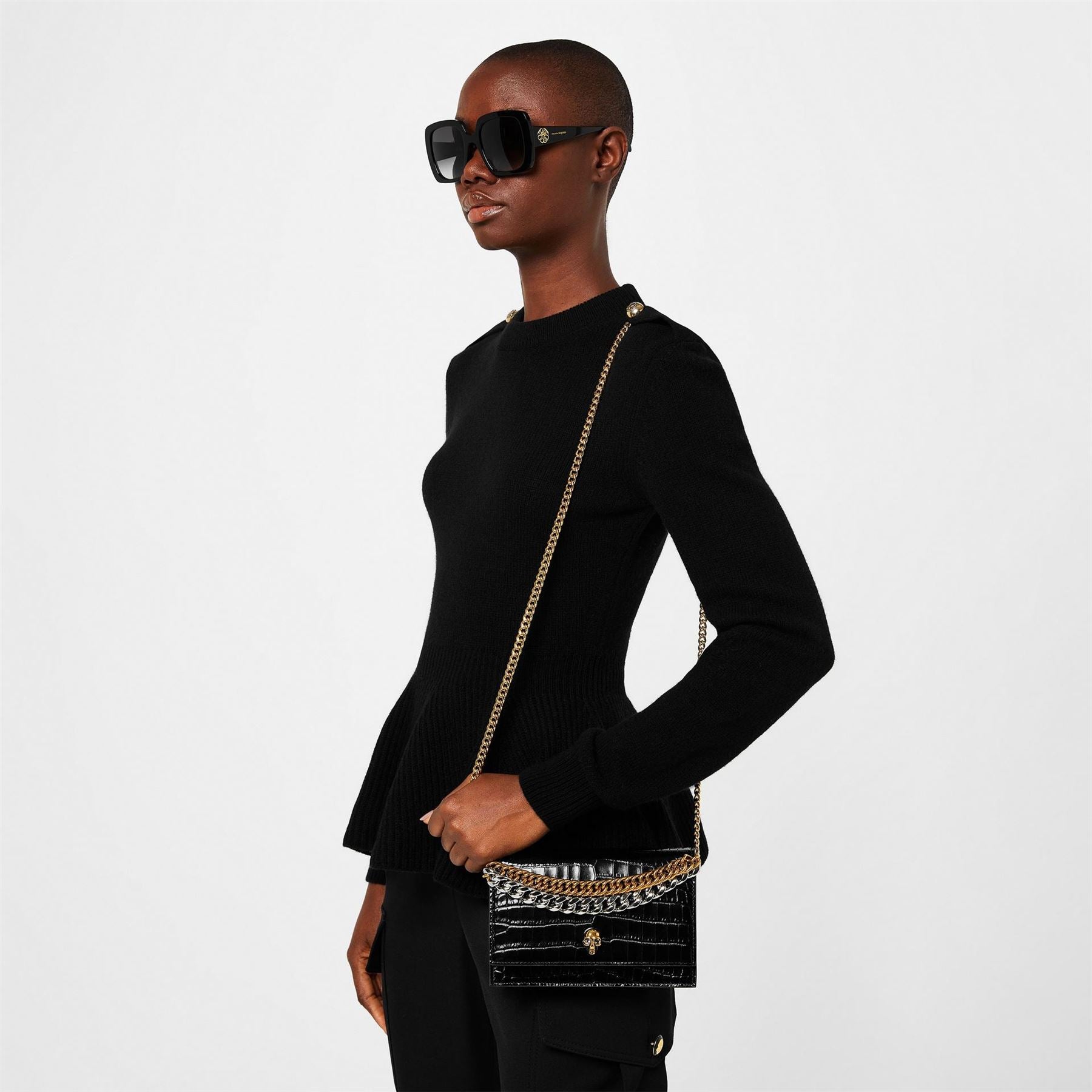 Alexander McQueen Seal Oversized Sunglasses