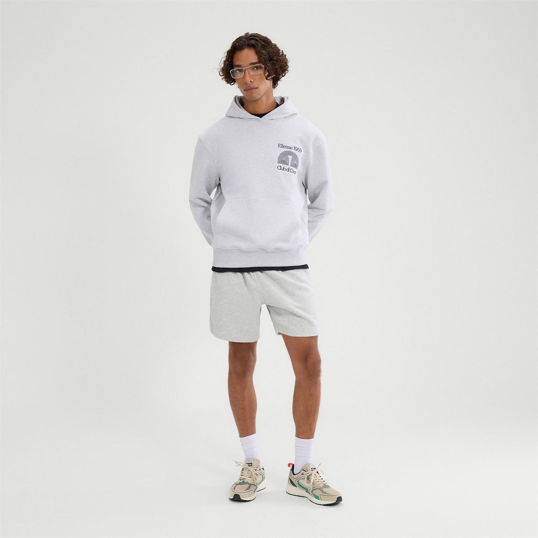 Ellesse Embroidered Hooded Neck Long Sleeve Sweatshirt