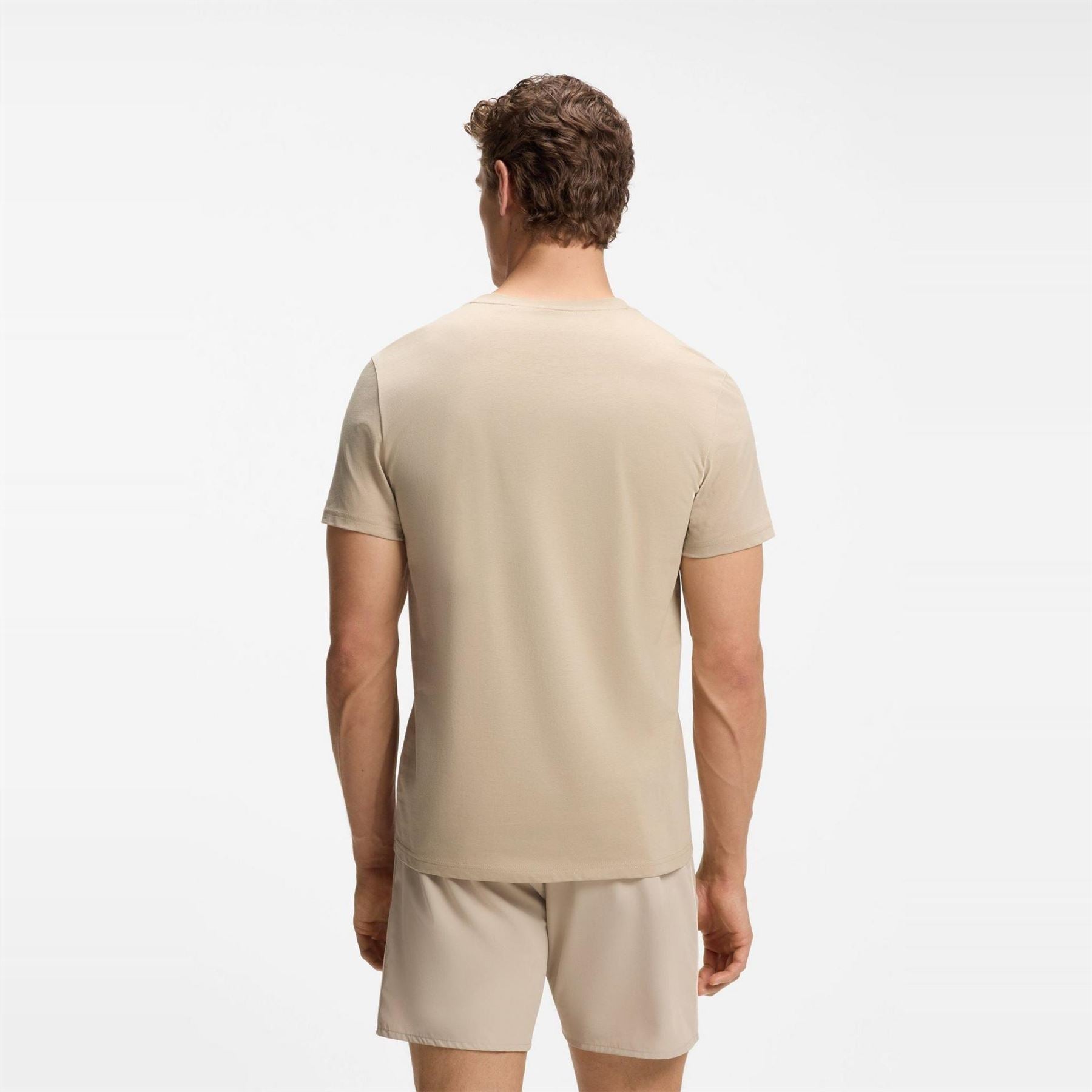 Boss Wordmark Central Logo Crew Neck Short Sleeve T-Shirt
