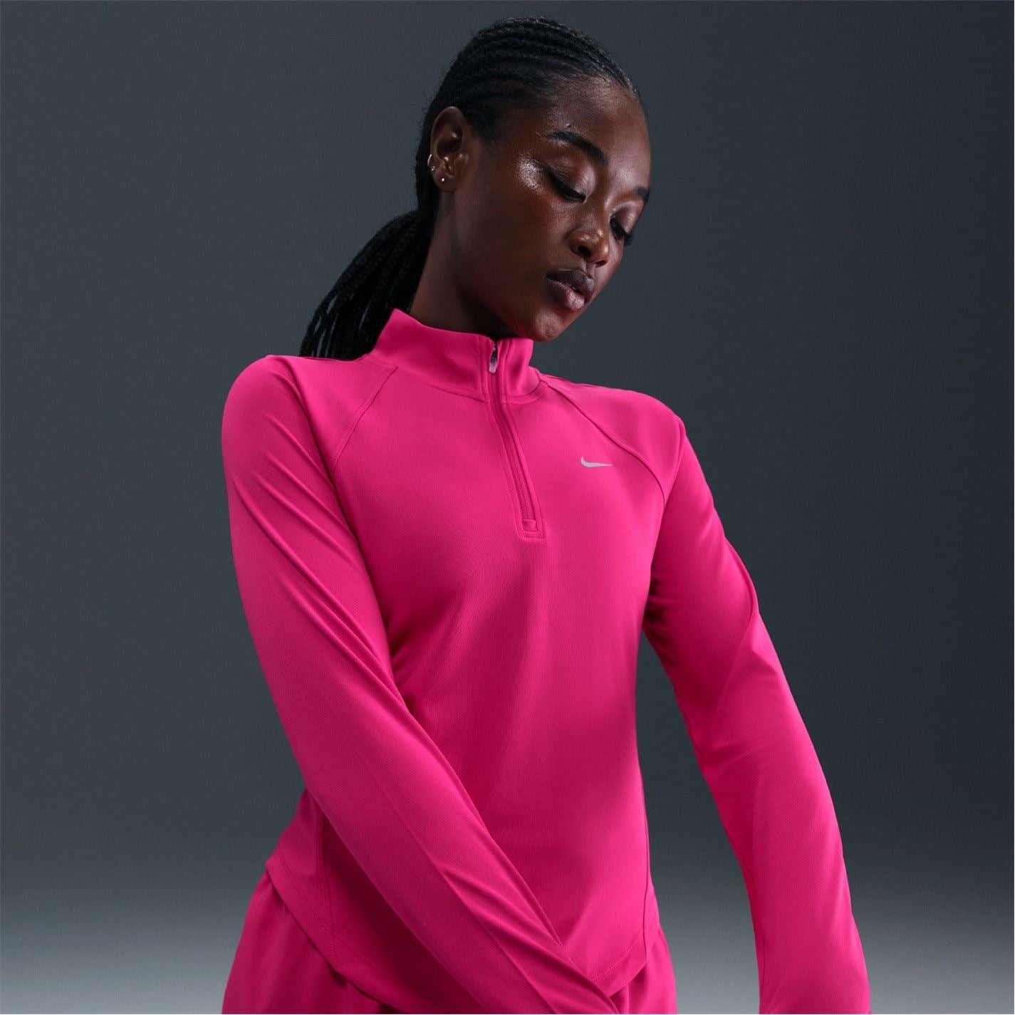 Nike Womens Pacer Long Sleeve 1 2 Zip Running Top