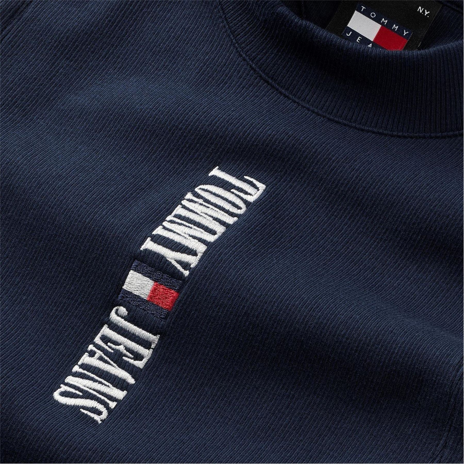 Tommy Jeans Archive Mock Neck Slim Fit Cropped Tank
