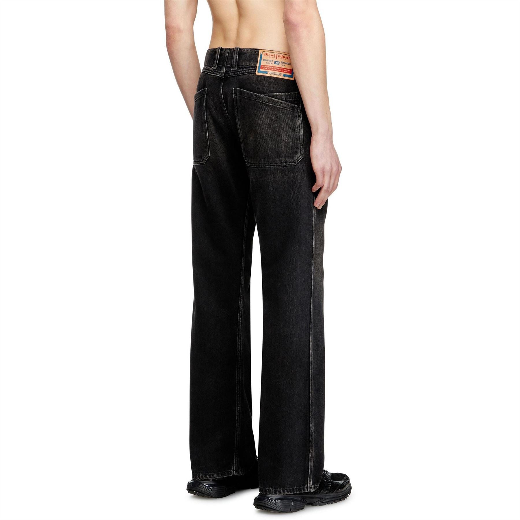 Diesel Wide Leg Tapered Fit Jeans