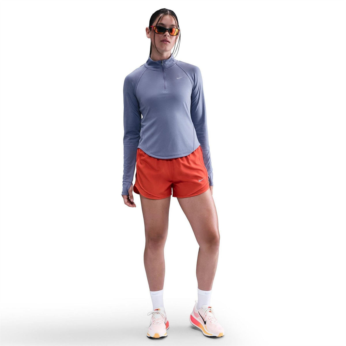 Nike Tech Mock Zip Neck Long Sleeve Athletic Top