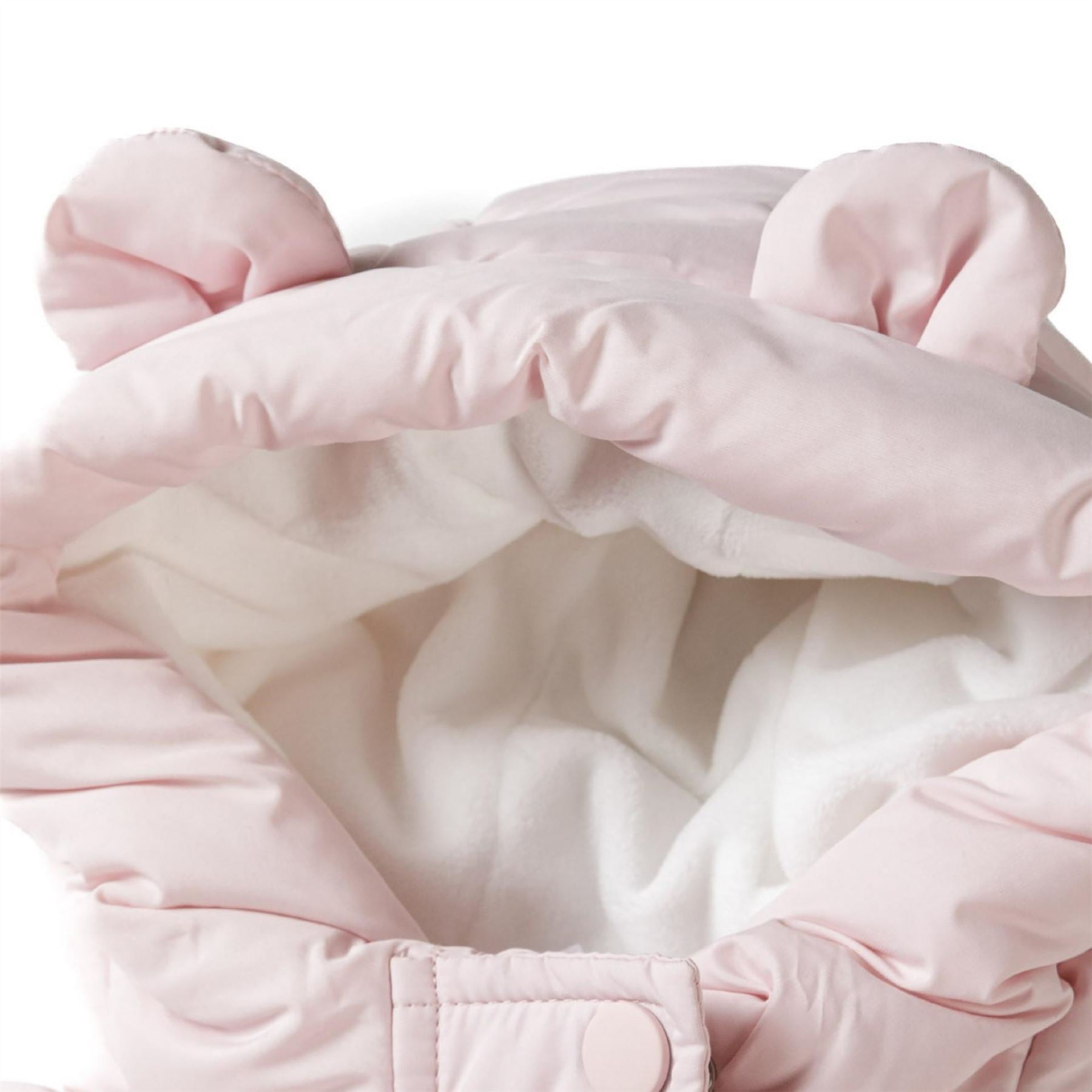 Minoti Girls Snowsuit With Hood 3d Ears Light Pink