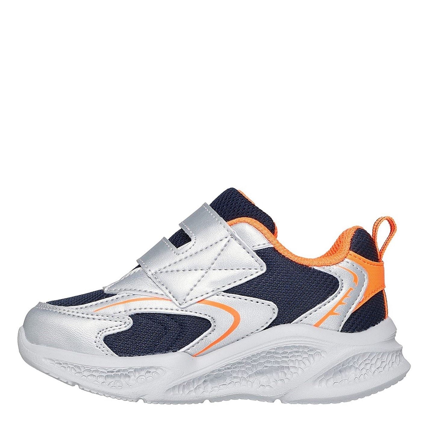Skechers Meteor Lights Leather Light Up Trainers