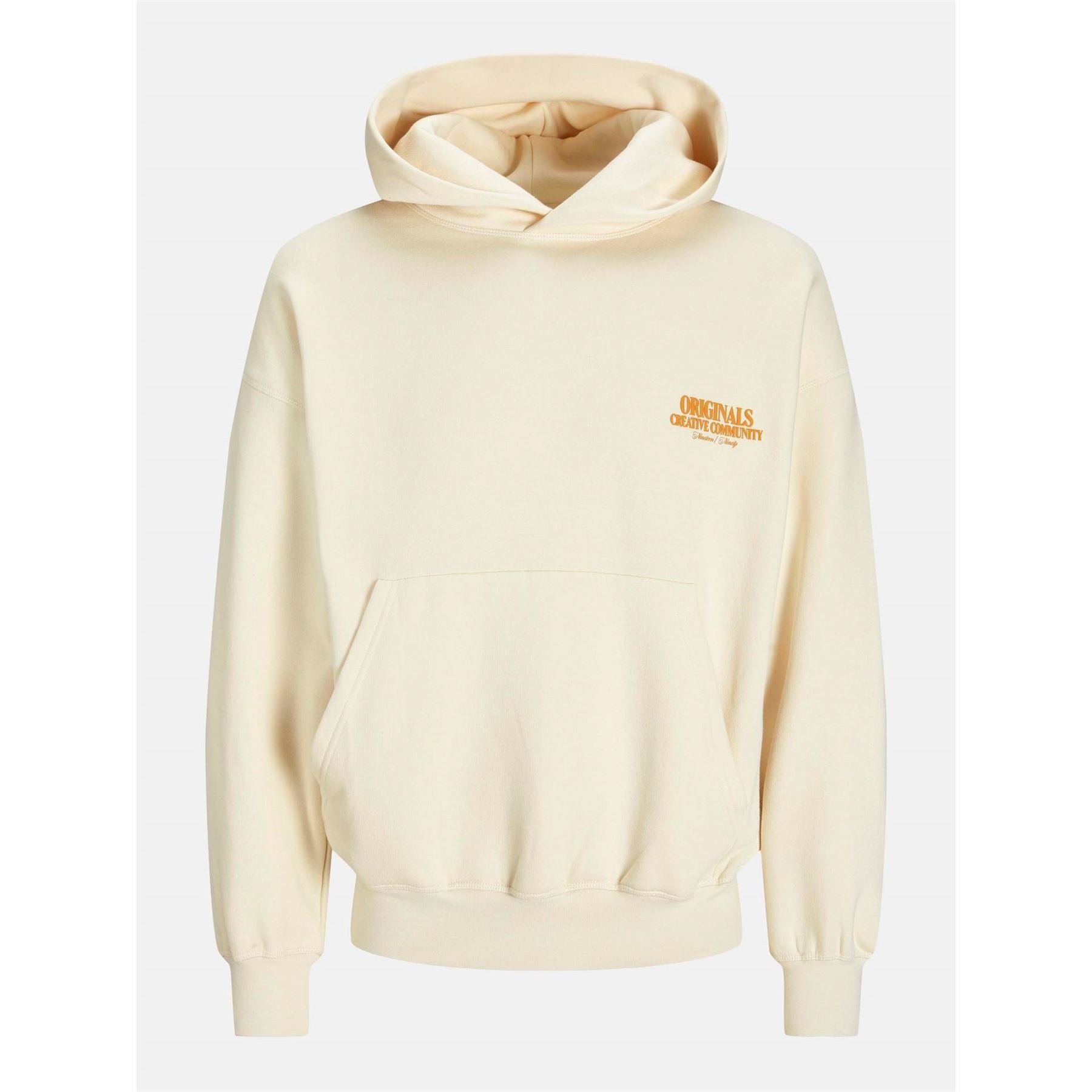 Jack and Jones Lettering Hooded Neck Long Sleeve Sweatshirt