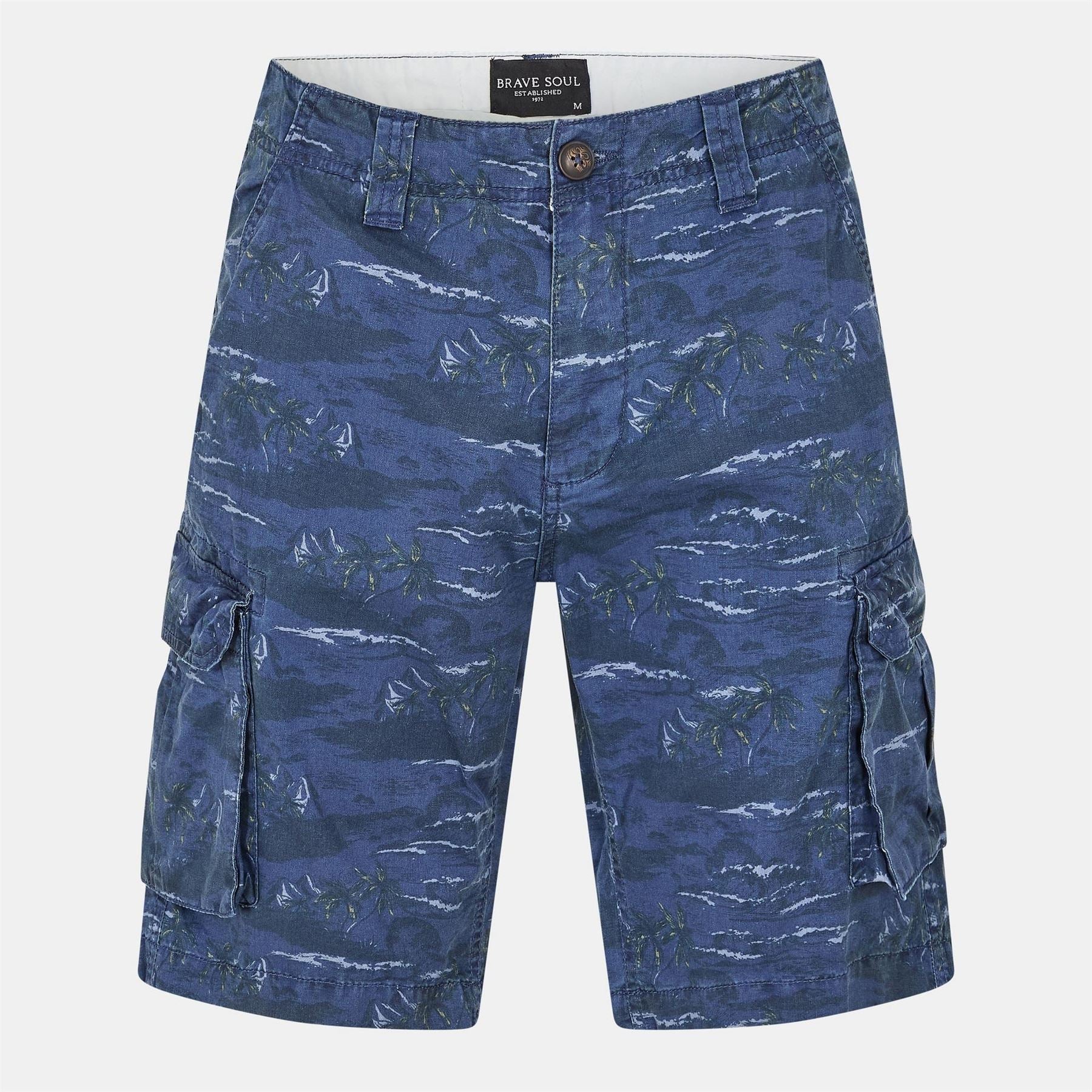 Brave Soul Palm Tree Print Shorts