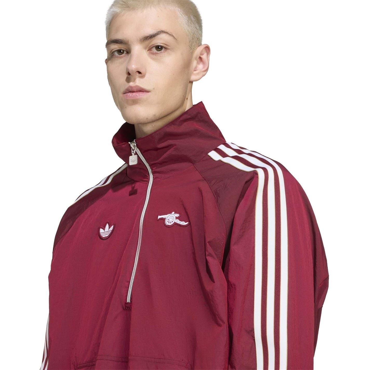 adidas Mens Arsenal Icons Half Zip Tracksuit Top