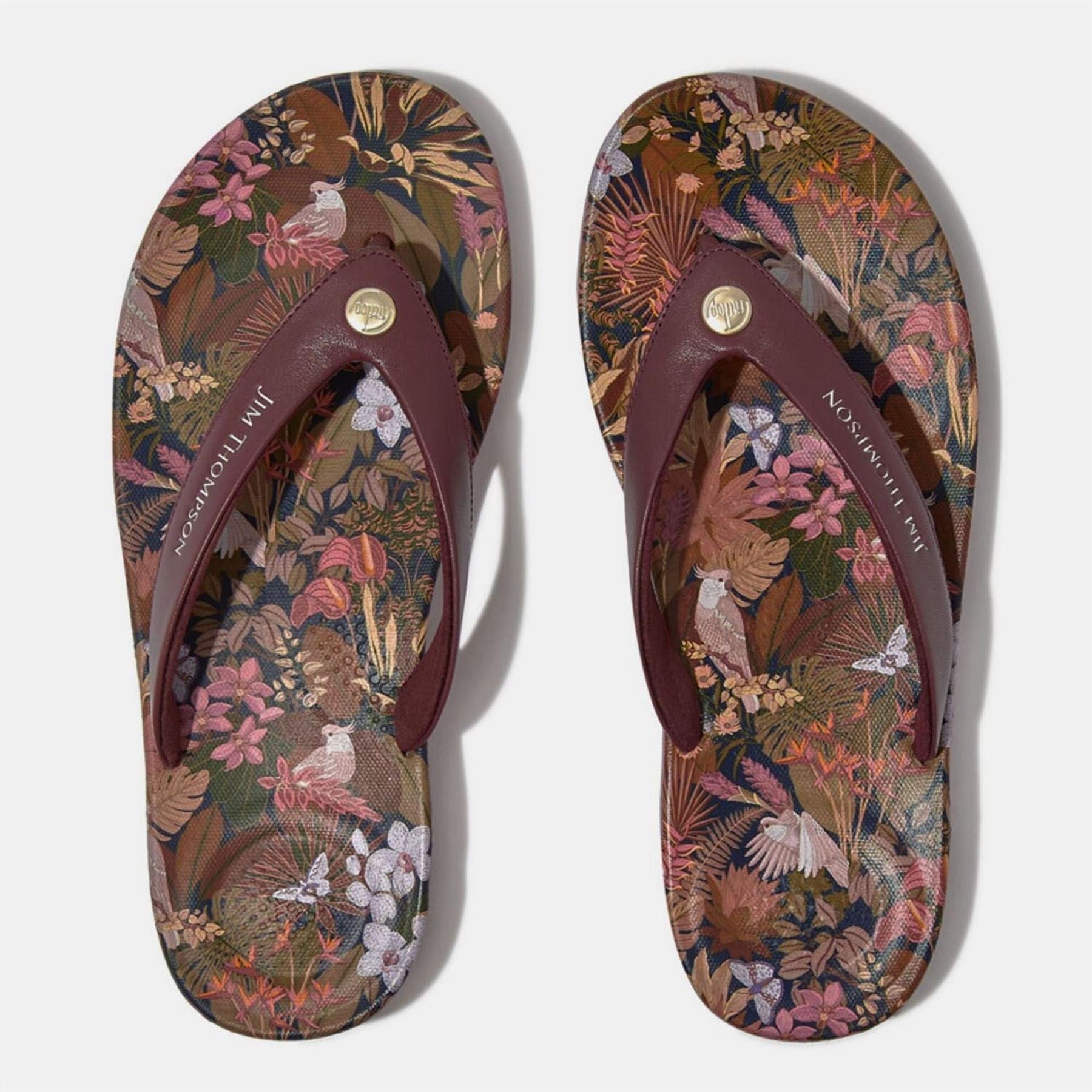 Fitflop X Jim Thompson Leather Flip Flops