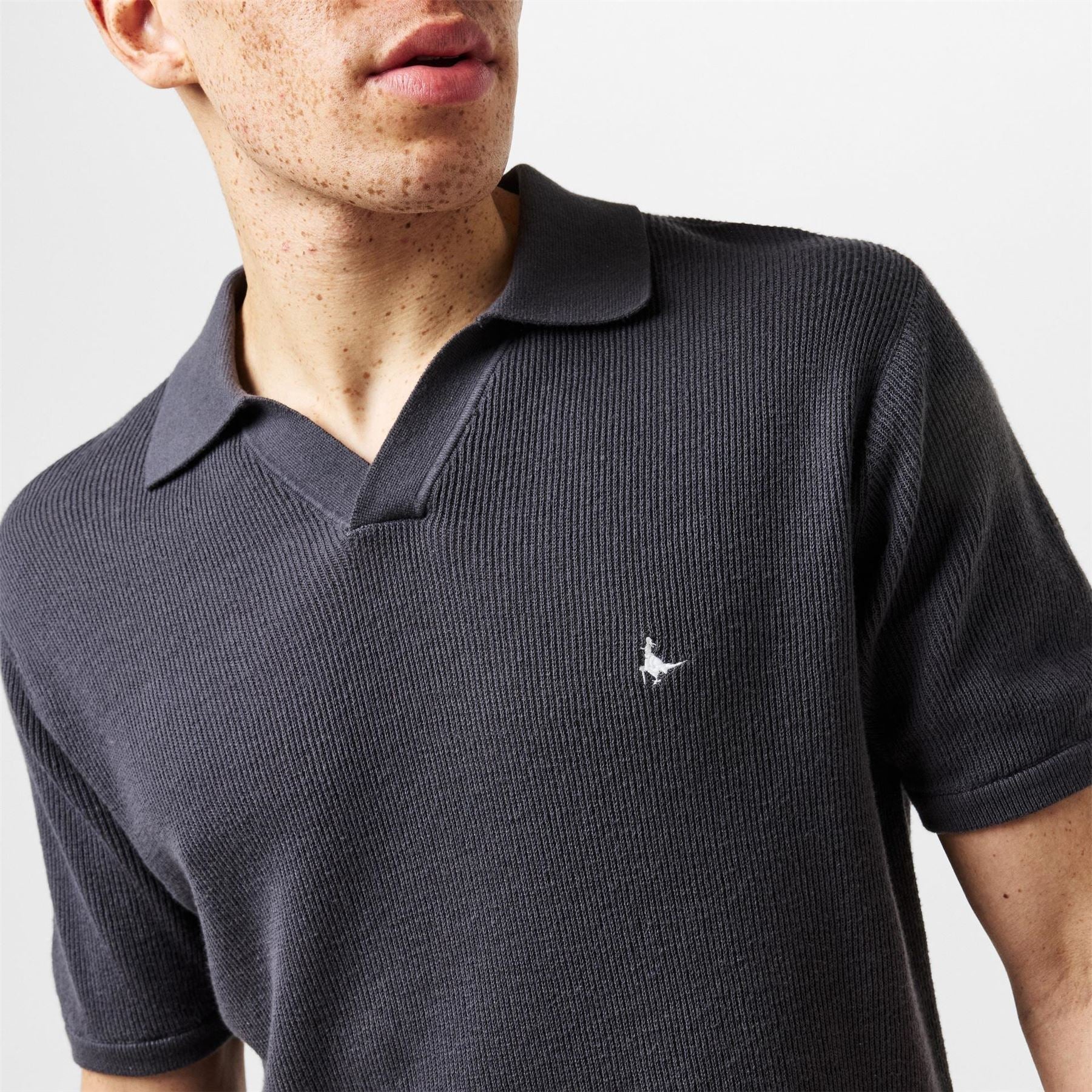 Jack Wills Ottoman Knit Short Sleeve Polo Shirt