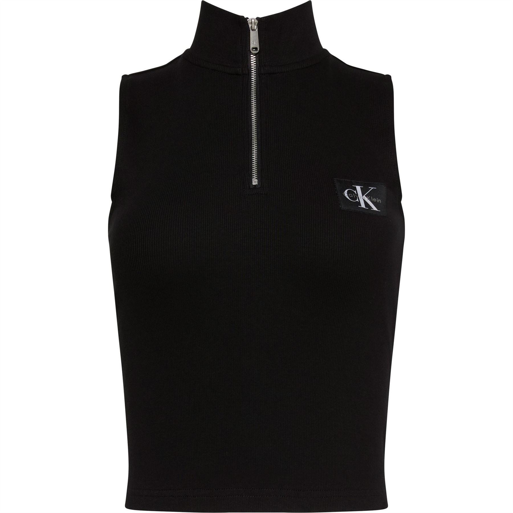 Calvin Klein Jeans Zip Neck Sleeveless Slim Fit Tank