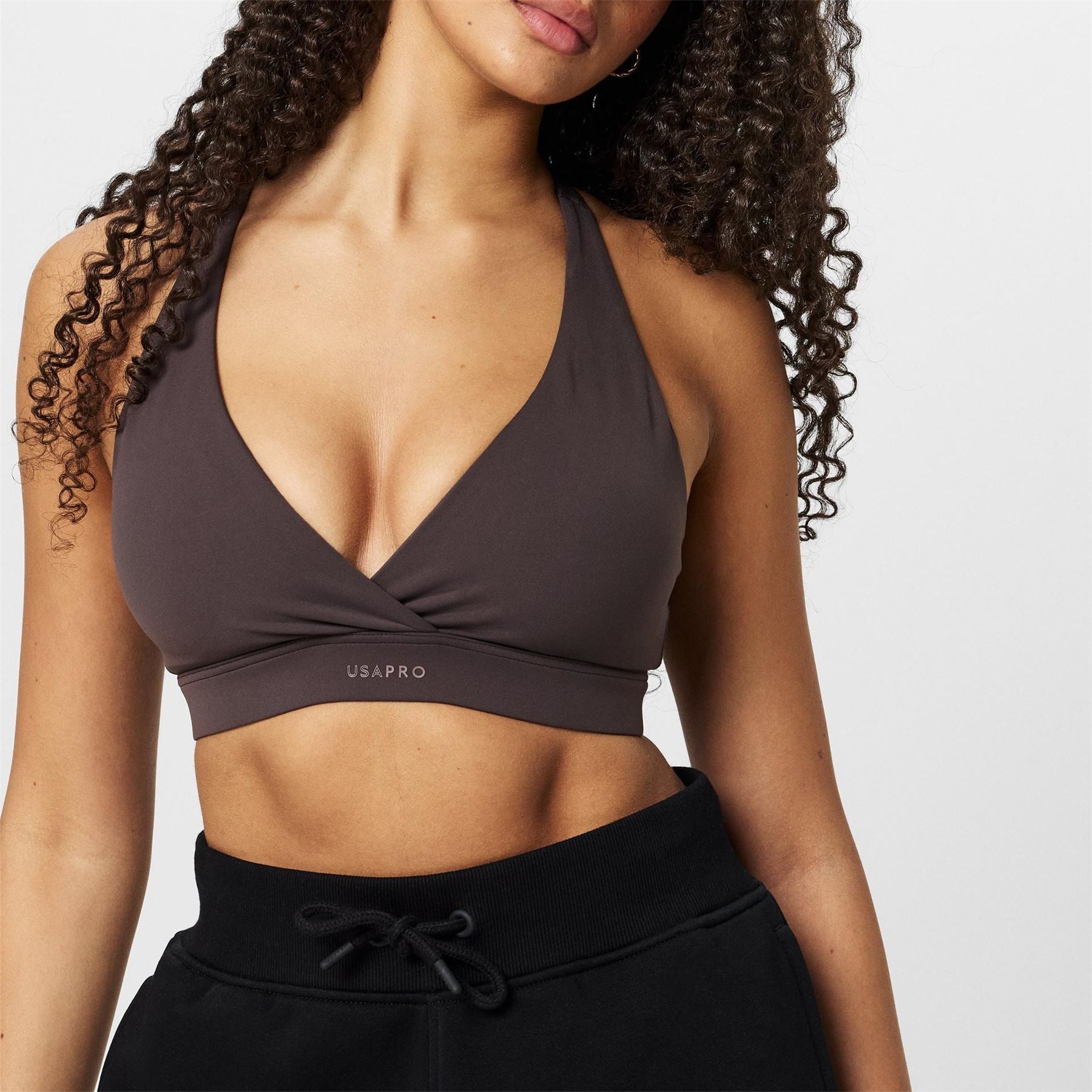 USA Pro Womens Pro Overlap Wrap Bra