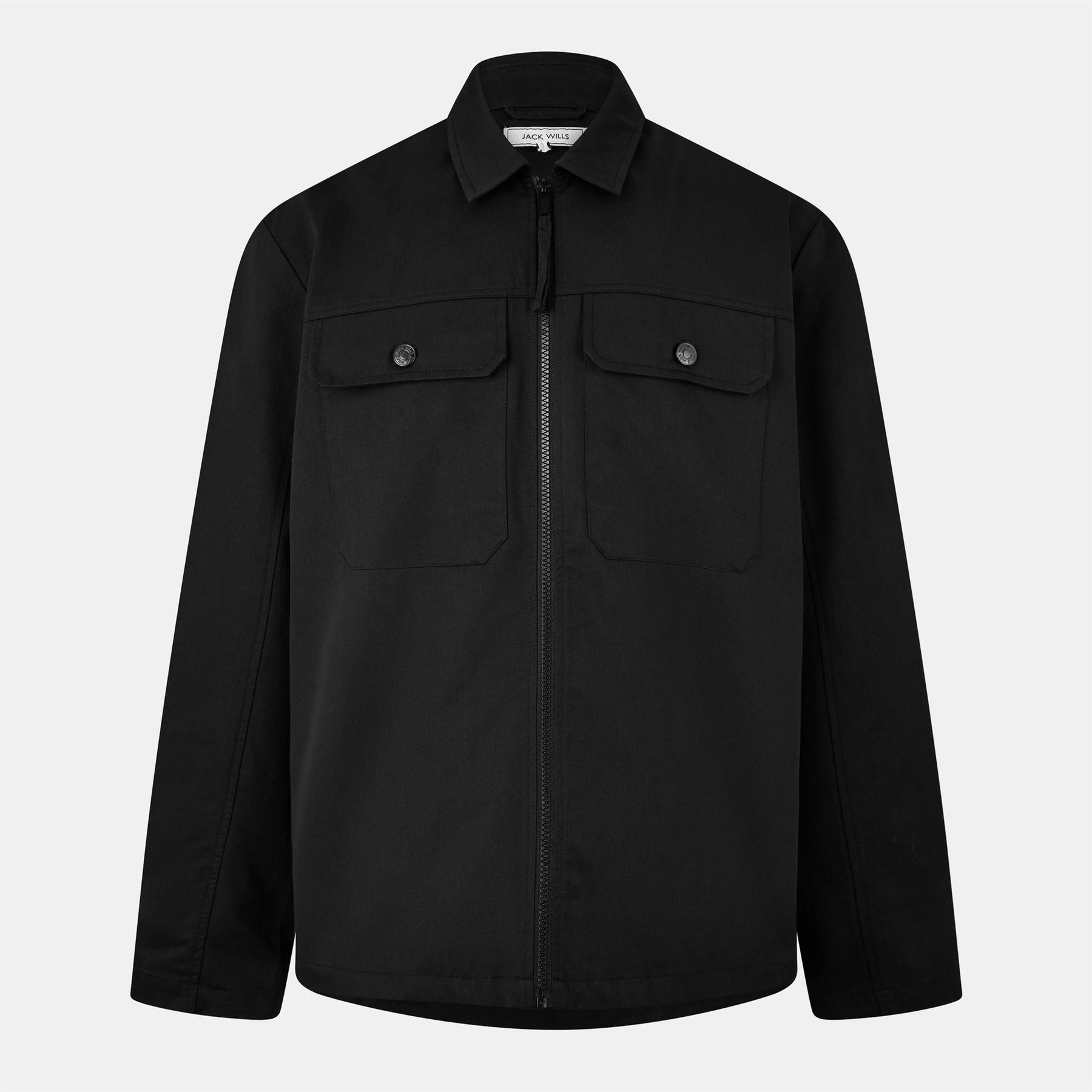 Jack Wills Shire Solid Patterned Press Stud Cuff Overshirt