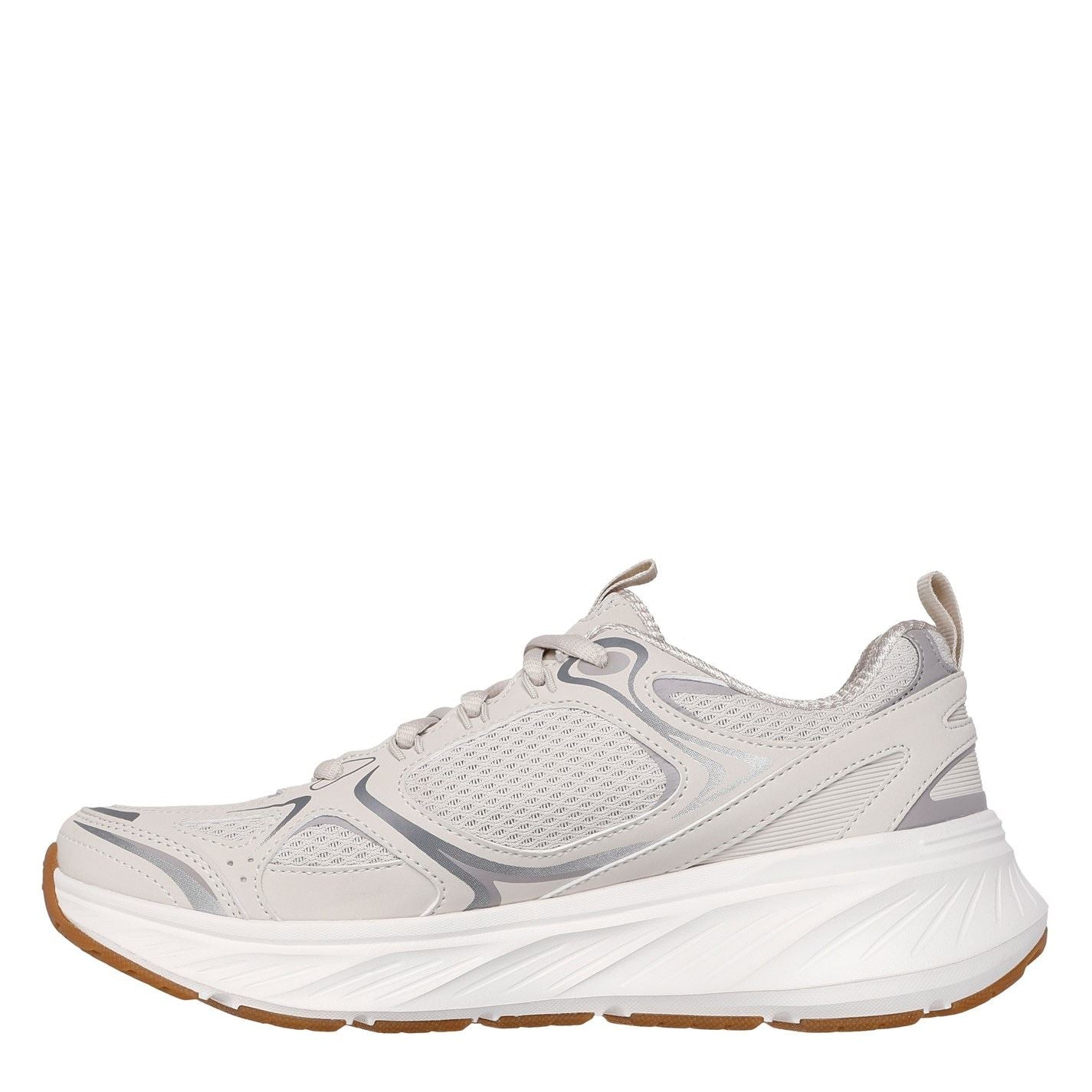 Skechers Womens Edgeride   Silver Eclipse Low Top Trainers