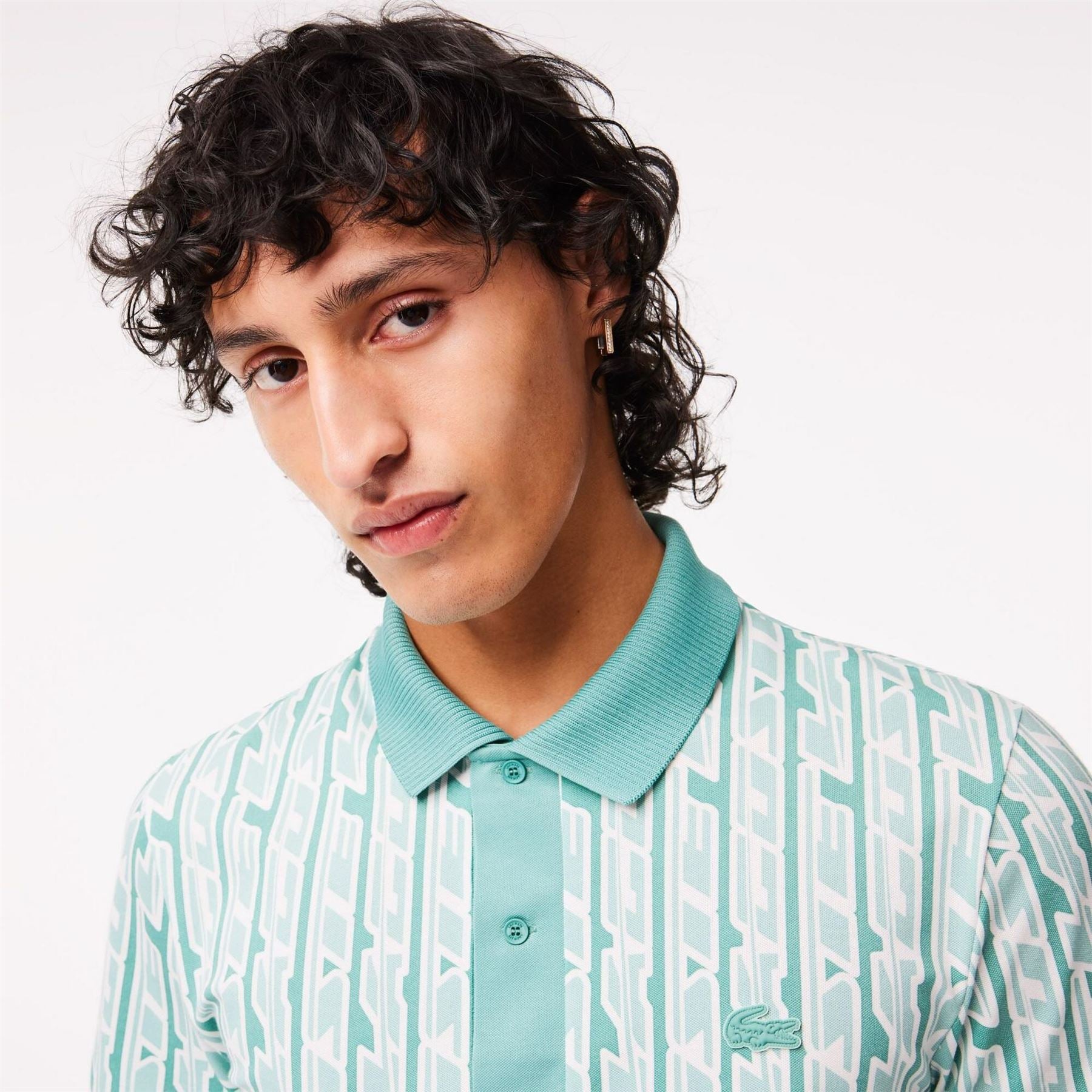 Lacoste Printed Short Sleeve Polo Shirt