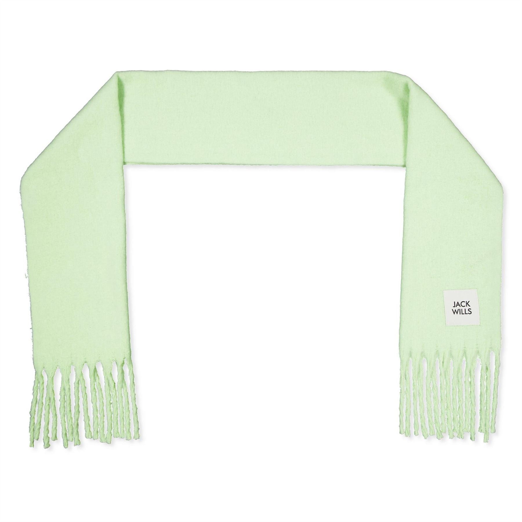 Jack Wills Solid Oblong Scarf with Fringe