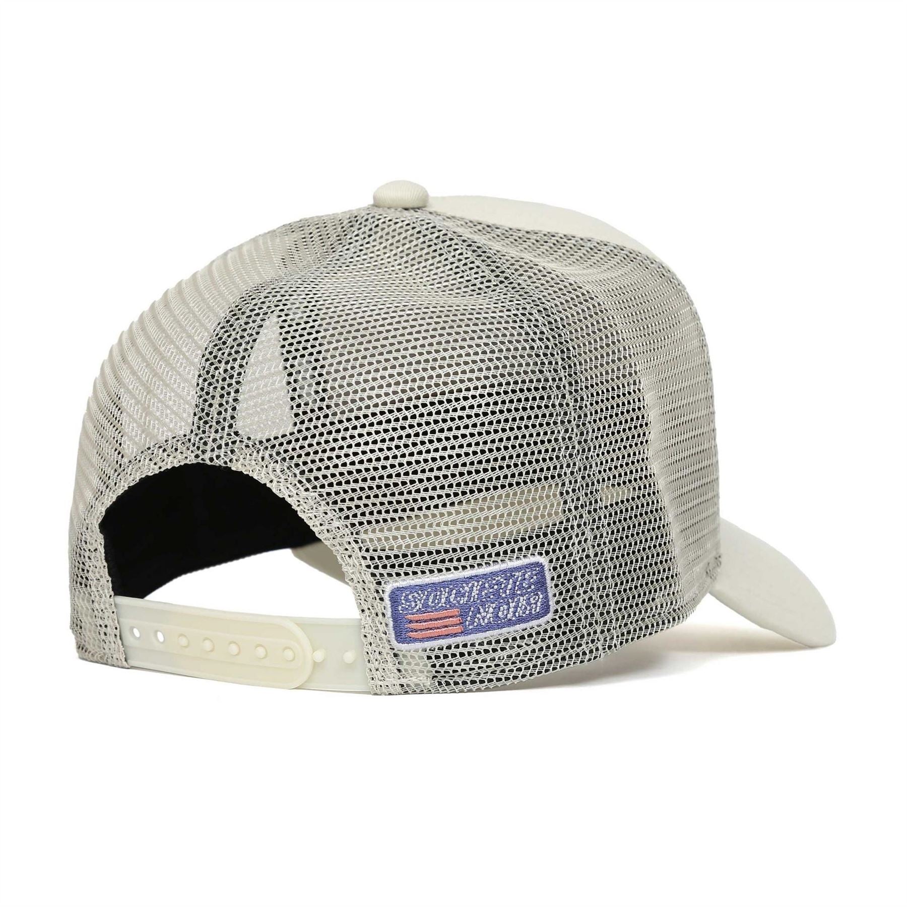 Societe Noir Lettering Pre Curved Brim Trucker Cap With Logo