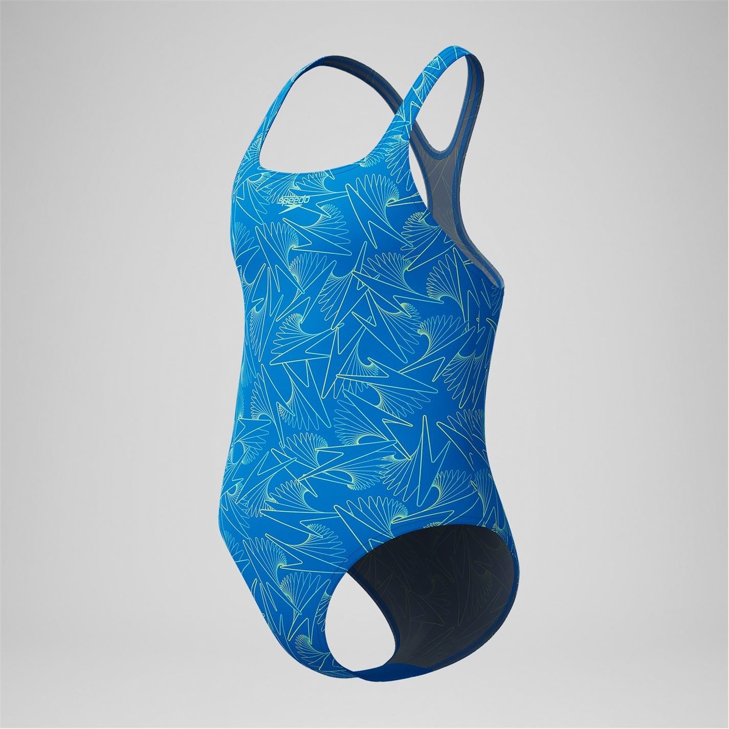 Speedo Hyperboom Allover Medalist Geometric Patterned Swimsuit