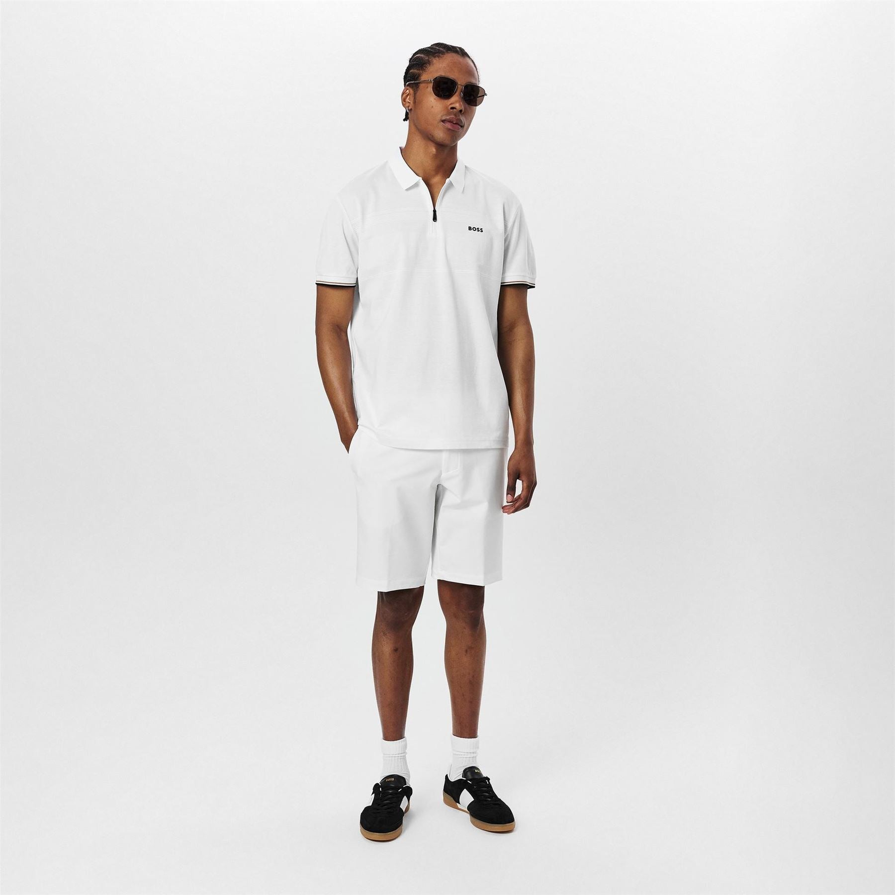 Boss Philix Pima Green Cotton Short Sleeve Polo Shirt