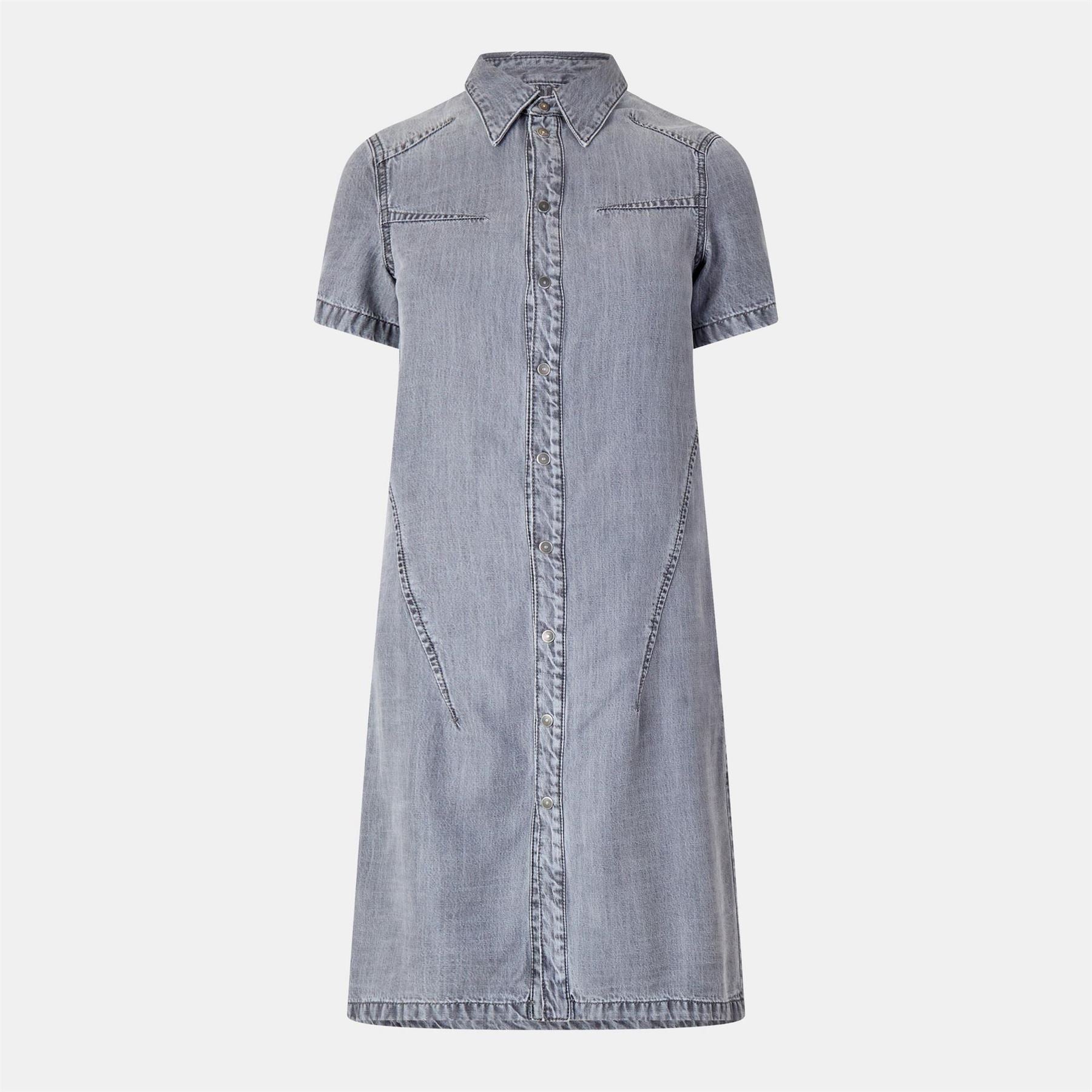 Diesel D Shirty Aito Collared Neck Midi Dress