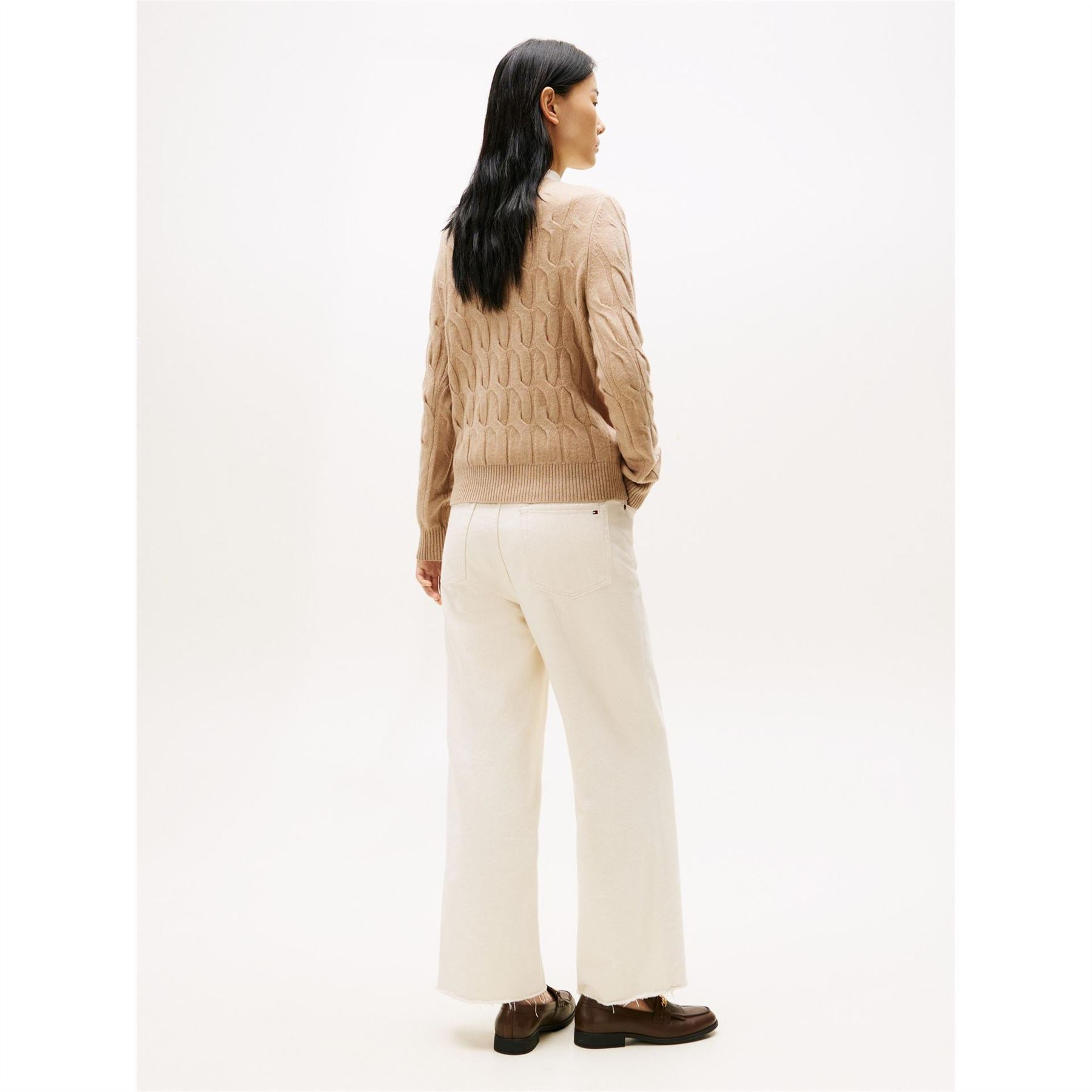Tommy Hilfiger Crew Neck Ribbed Collar Long Sleeve Sweater