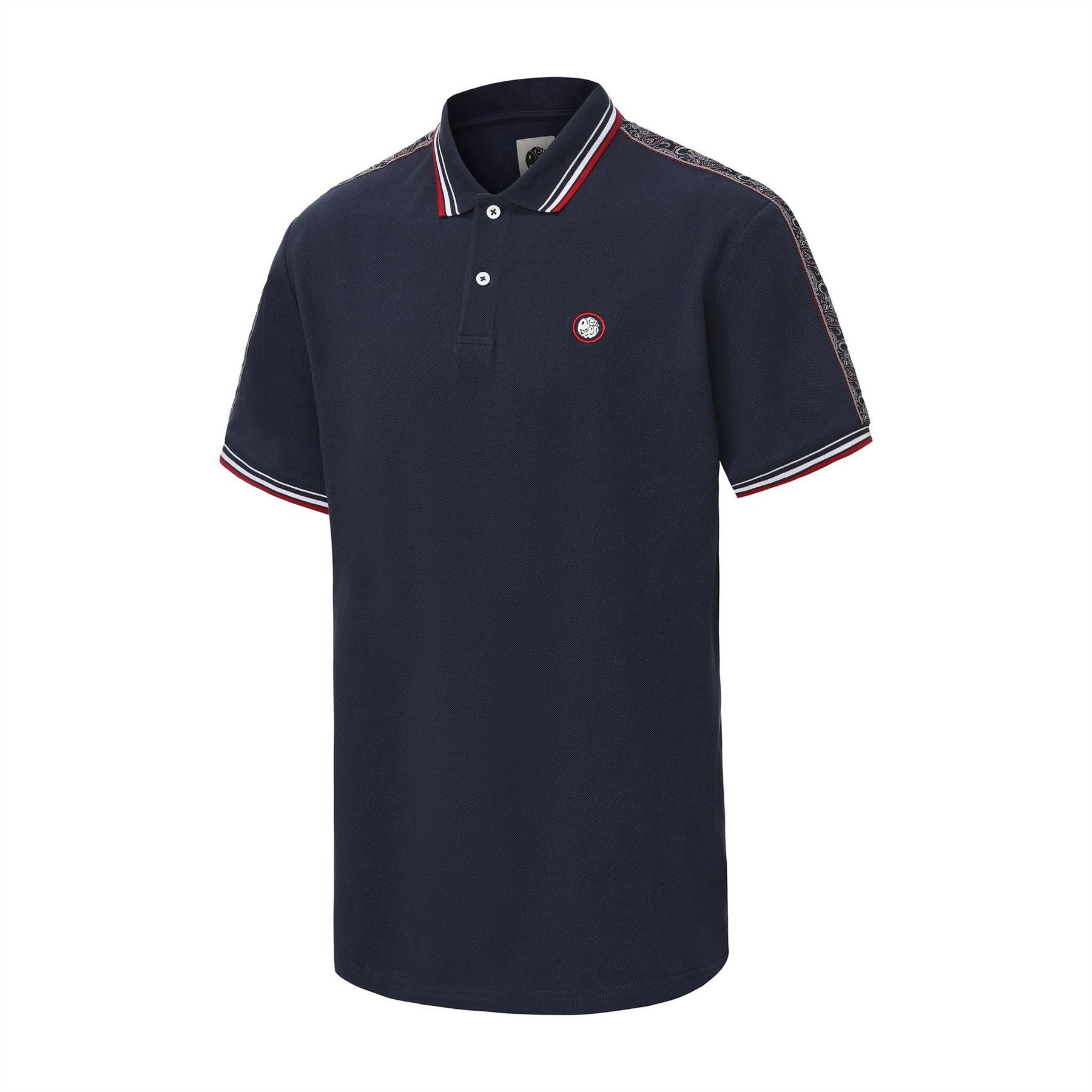 Pretty Green Mens Green Tape Polo