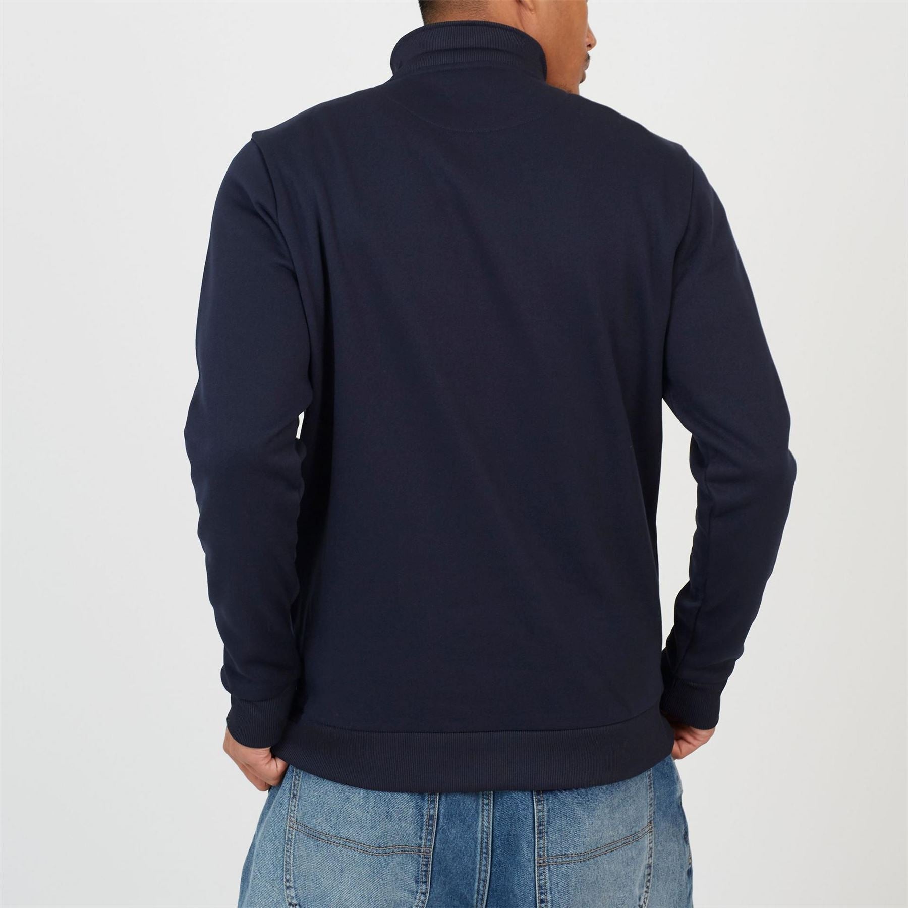 Brave Soul Mens Charcoal Funnel Neck Zip Sweatshirt